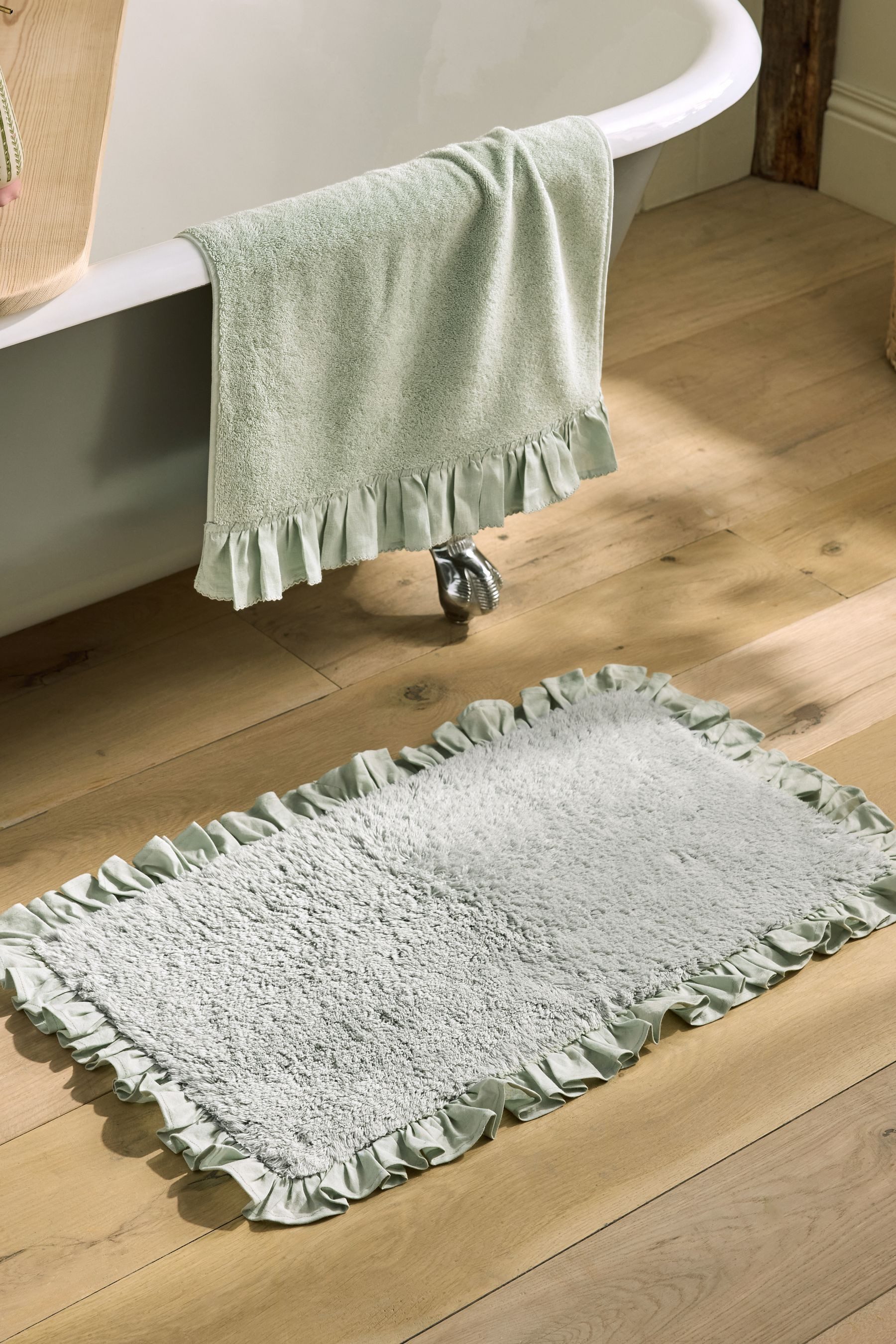 Next Badematte Badematte mit Rüschen, Höhe 80 mm, Baumwolle günstig online kaufen