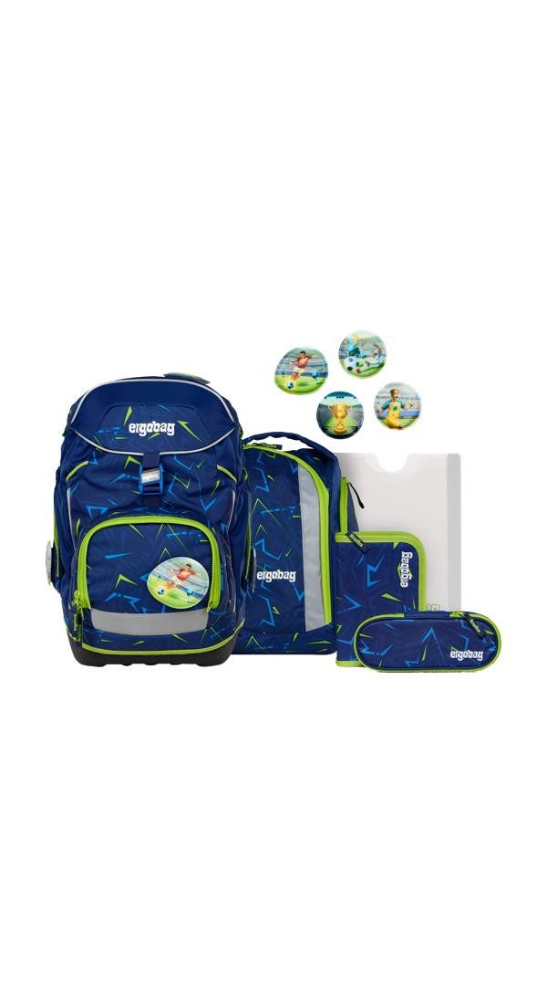 ergobag Schulranzen pack Set (6-tlg., 6-teiliges Set), größenverstellbares Rückensystem
