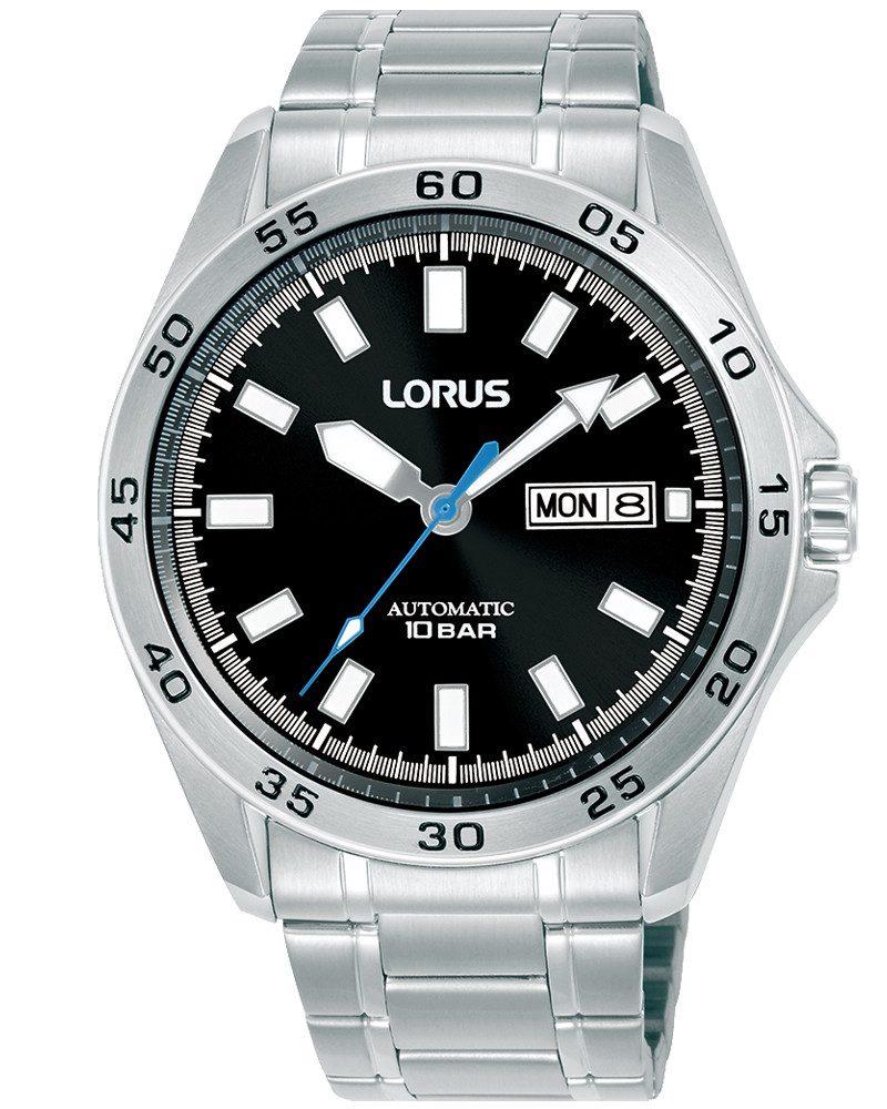 LORUS Automatikuhr Sports Mechanical RL419CX9, Armbanduhr, Herrenuhr, Mechanische Uhr, Edelstahlarmband, analog