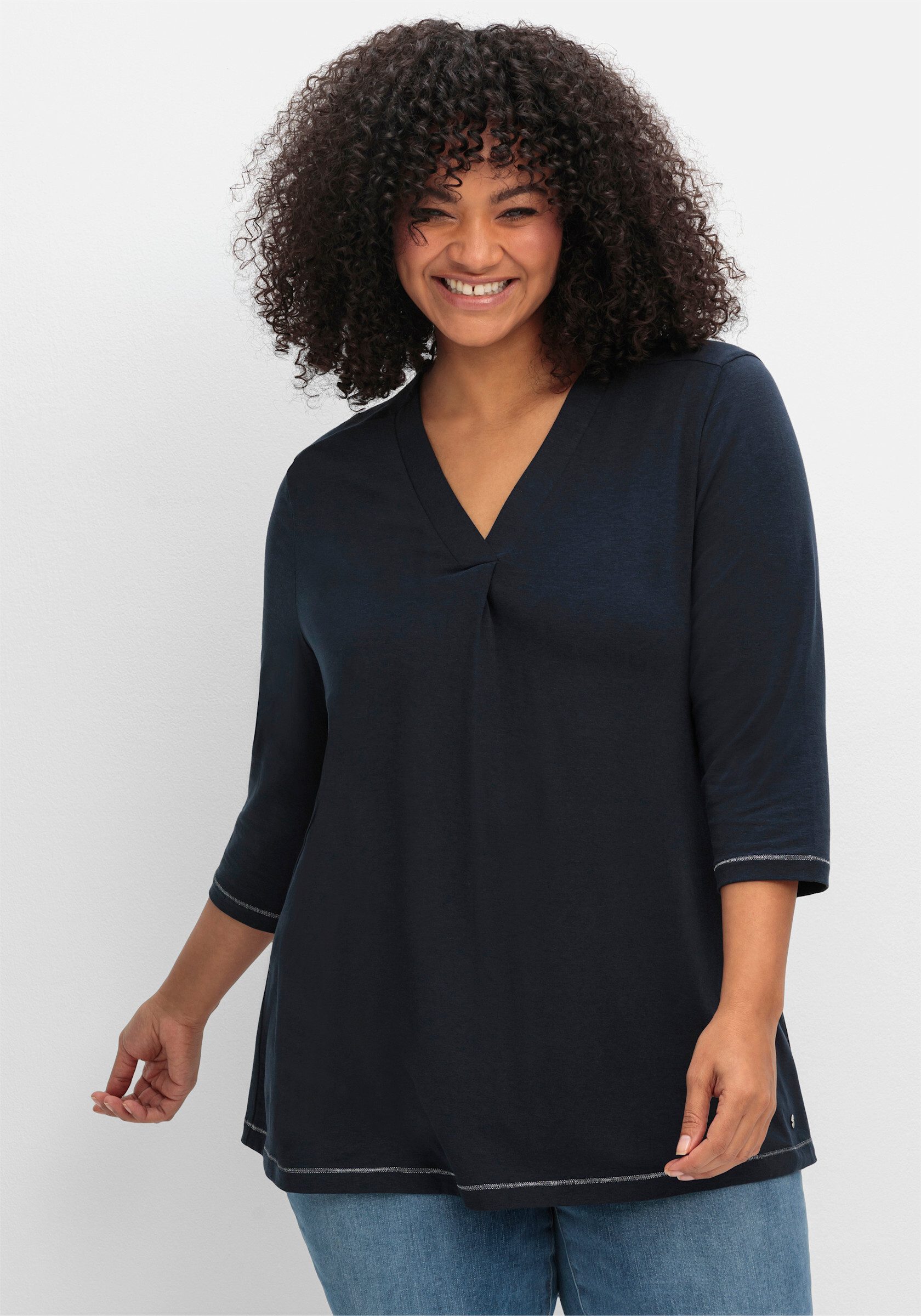 Sheego T-Shirt 3/4-Arm-Shirt günstig online kaufen