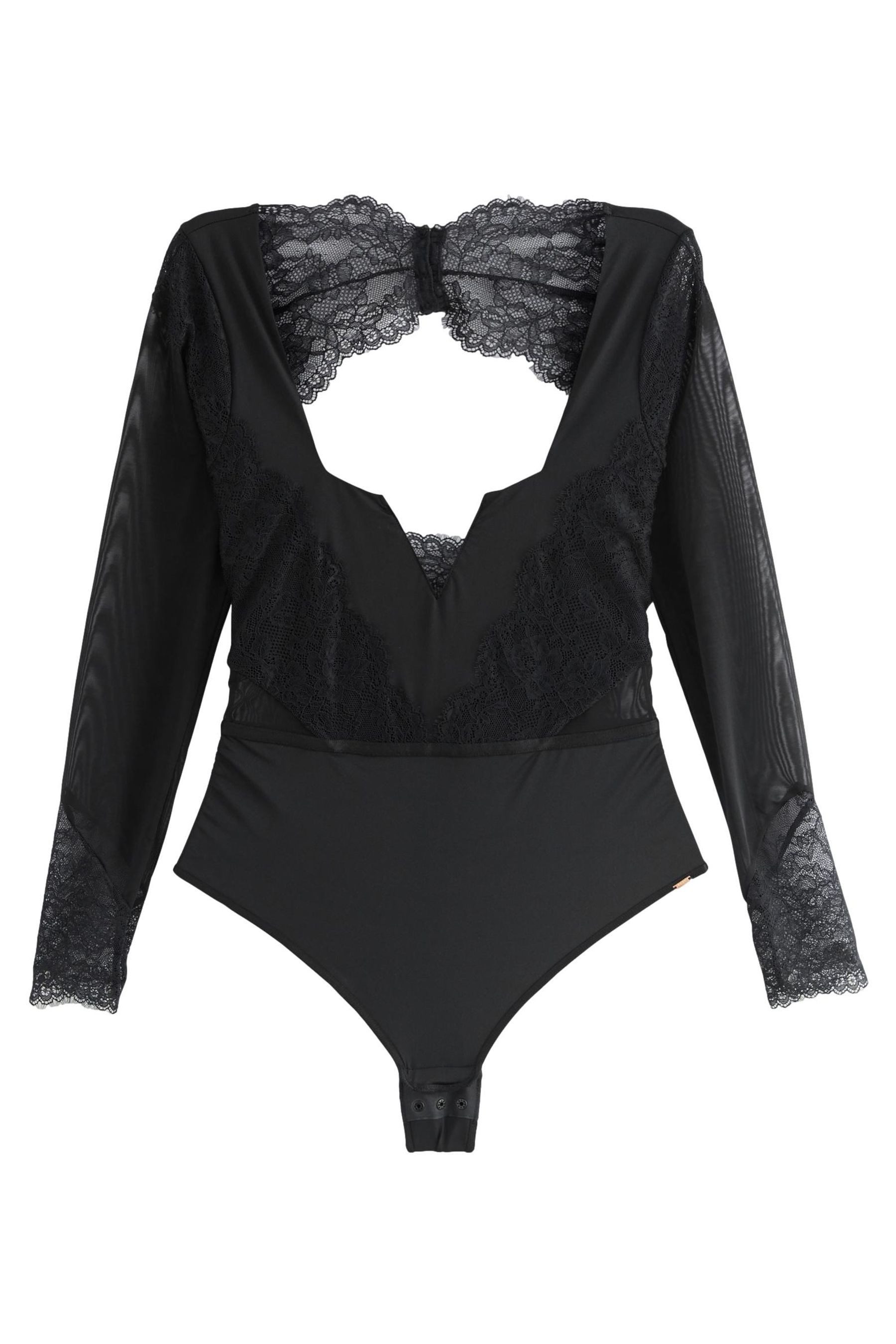 LIPSY Body Lipsy Body mit langen Ärmeln und Spitzendetails (1-tlg)