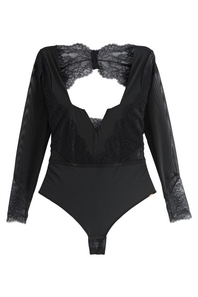 LIPSY Body Lipsy Body mit langen Ärmeln und Spitzendetails (1-tlg)
