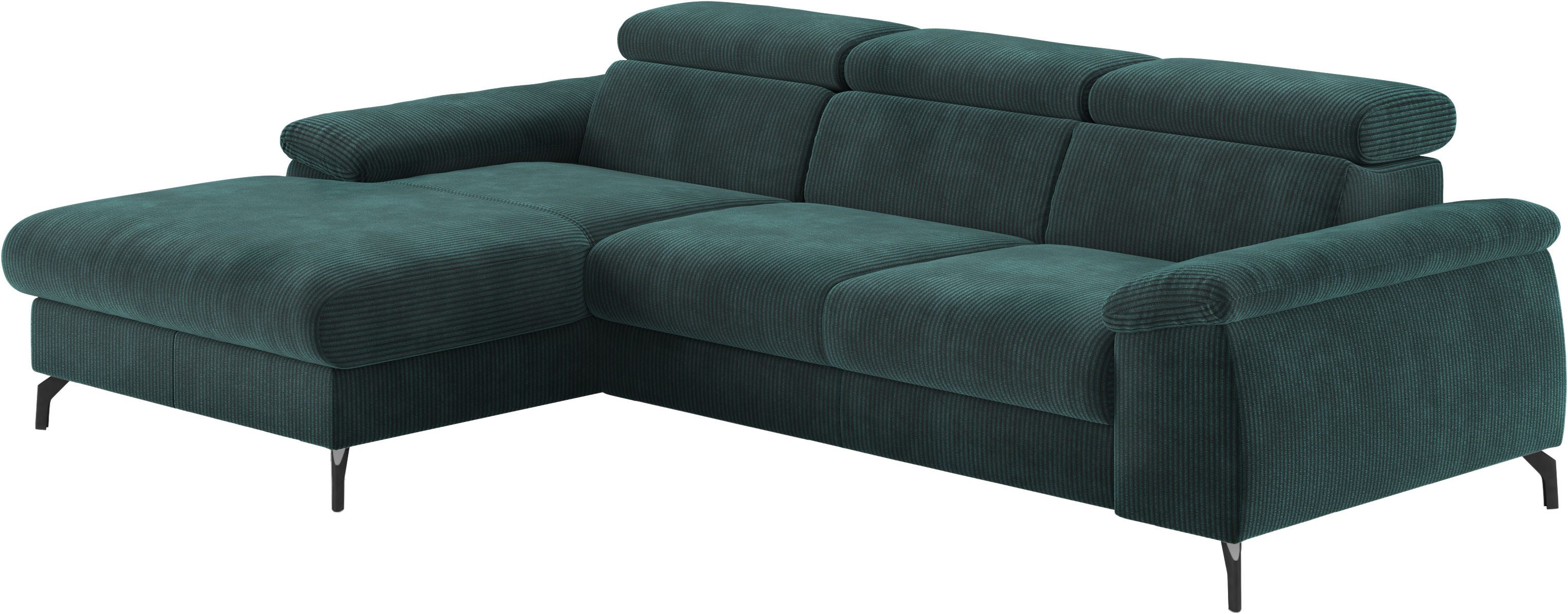 COTTA Ecksofa Kitty L-Form, B: 242 cm, mit Kopfteilverstellung, optional Schlaffunktion & Bettkasten