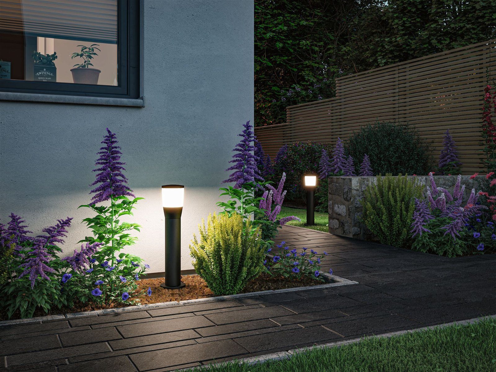 Paulmann LED Pollerleuchte Bako IP44 500mm max. 20W 230V Anthrazit E14 Aluminium, ohne Leuchtmittel, seewasserresistent