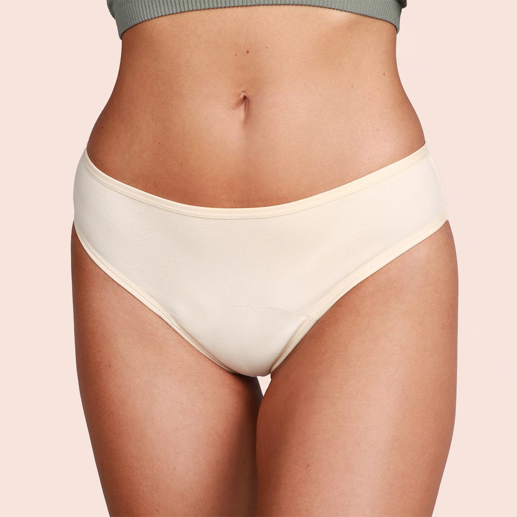 Taynie Periodenslip Brazilian - Periodenunterwäsche leichte Blutung - Damen (1er-Pack) Auslaufsichere Periodenunterwäsche / Periodenslip aus Bio Baumwolle