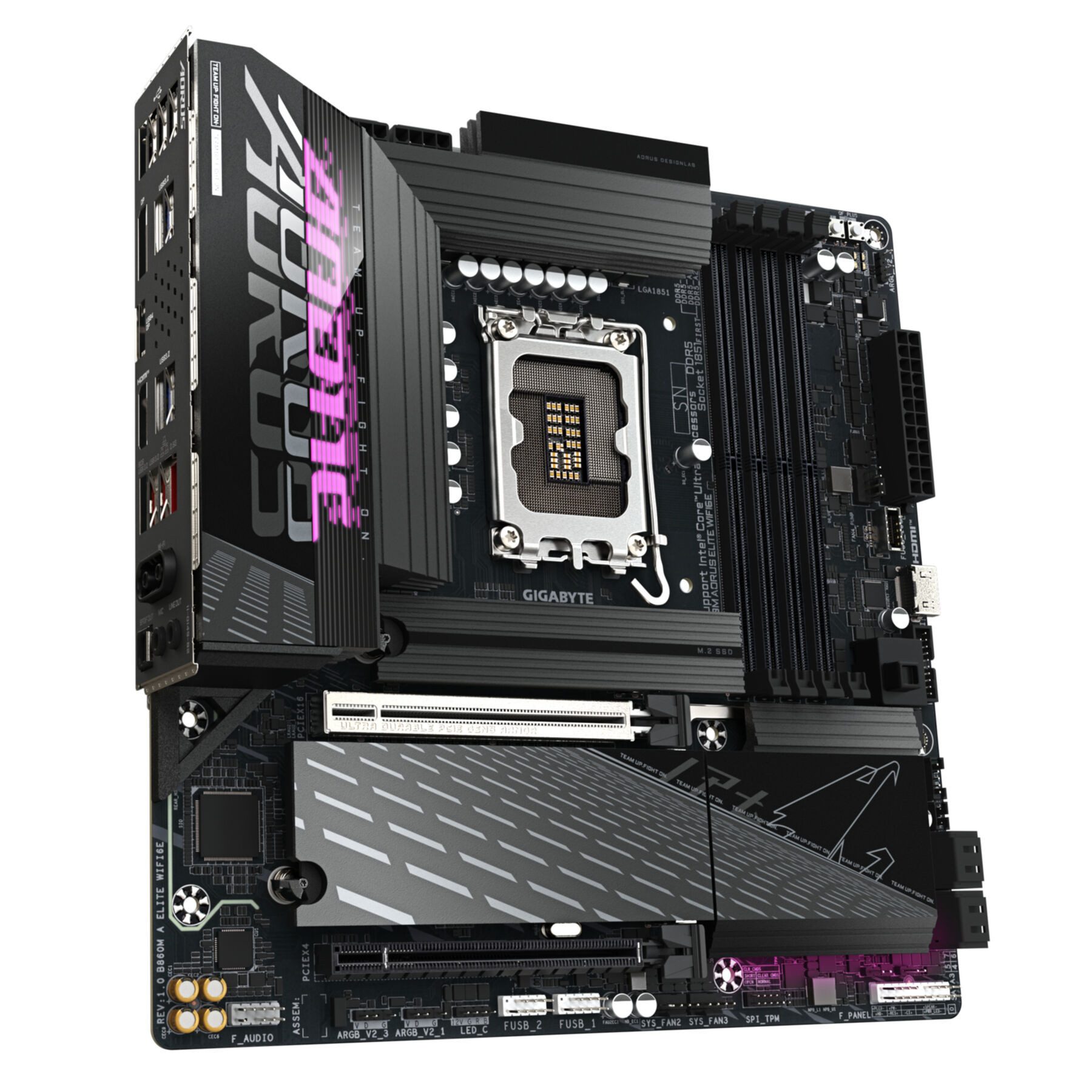 Gigabyte B860M AORUS ELITE WIFI6E Mainboard - Intel Core Ultra CPUs, 12+1+2+1 P Mainboard