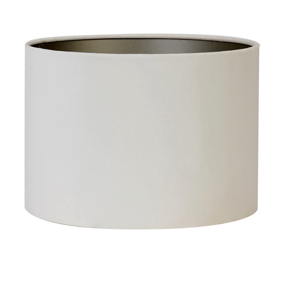 Dirk Davids Leuchten GmbH Lampenschirm Lampenschirm Zylinder Velour Eiweiß für Tischlampe Stehlampe 40-40-30, Angenehm warmes Licht