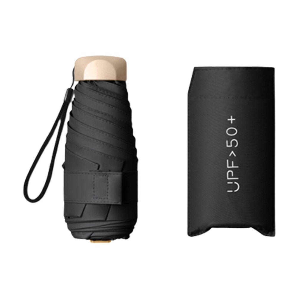 Blusmart Taschenregenschirm Mini-Sonnenschirme Mit Fünf Für Falten, Tragbare Taschenschirme black