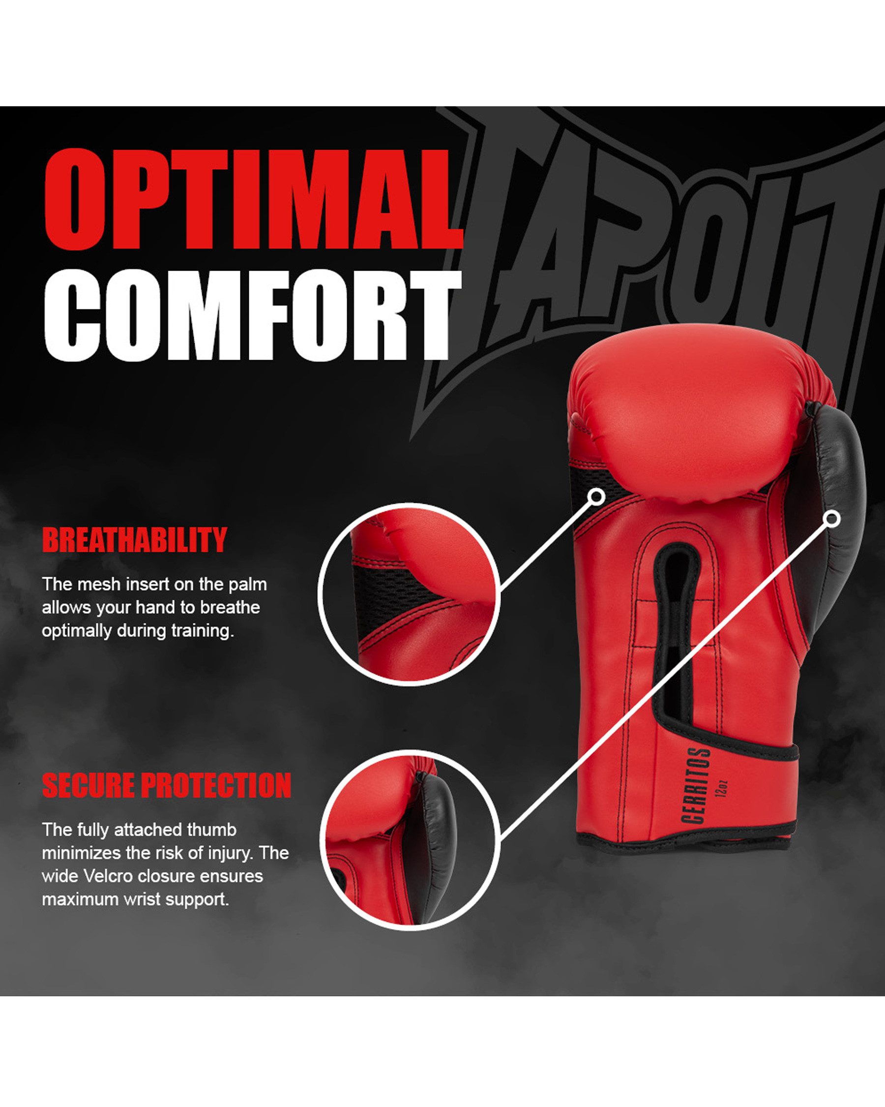 TAPOUT Boxhandschuhe Cerritos (Set), Geeignet für Box- und andere Kampftraining