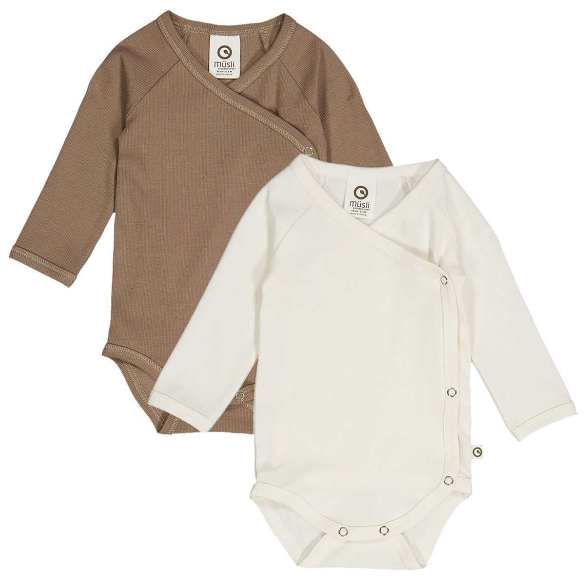 Müsli by GREEN COTTON Langarmwickelbody 1582063801 Unisex Kinder (2-tlg) Langarm Einteiler, Body, Longsleeve-Body, Bodysuit, Stretchbody
