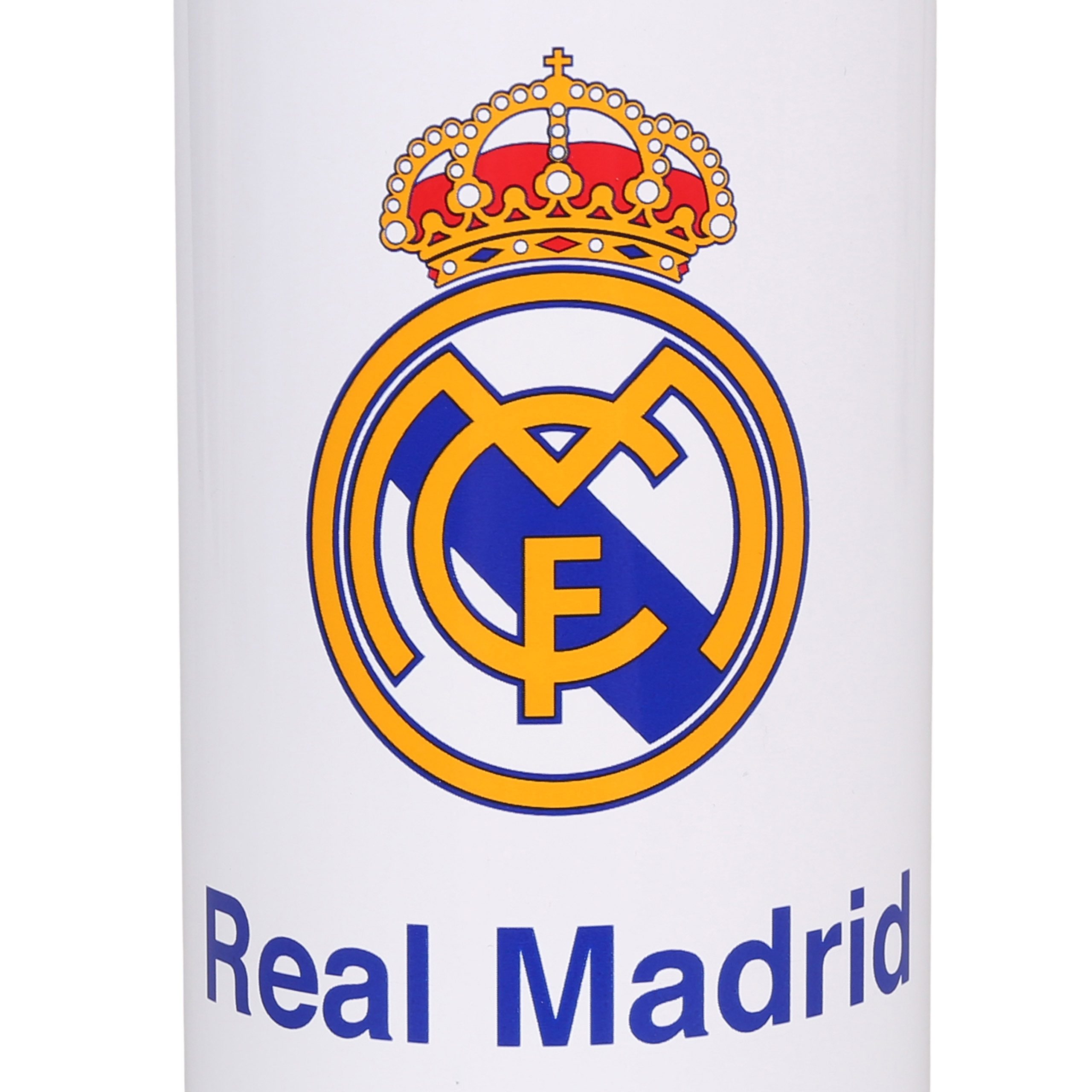 Real Madrid Trinkflasche Real Madrid Aluminium Thermoflasche weiß, mit Karabiner 500ml