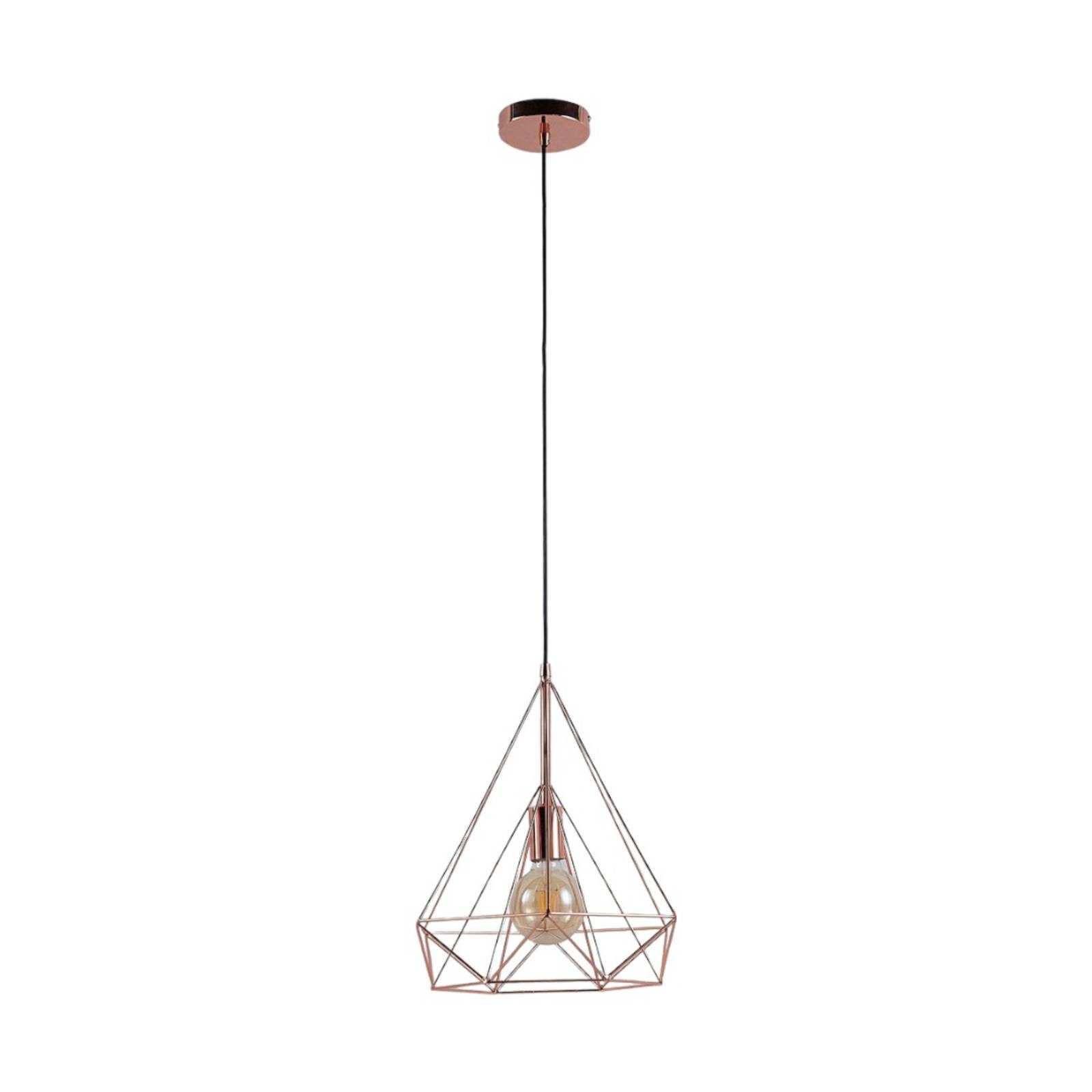 Lindby Hängeleuchte Jossa, dimmbar, Leuchtmittel nicht inklusive, Modern, Metall, Kupfer glänzend, 1 flammig, E27, Deckenlampe
