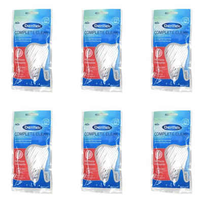 Marabellas Shop Zahnseide-Stick DenTek Complete Clean Zahnseide-Sticks 40er Packung 6er-Set Mundpflege, mit Minzgeschmack