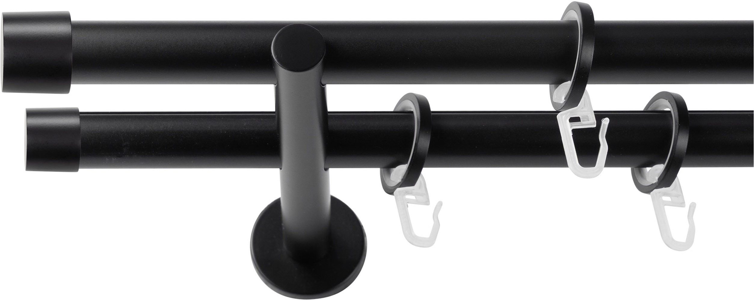 SN DECO GROUP Gardinenstange, Ø 19 mm, 2-läufig, Fixmaß, kürzbar