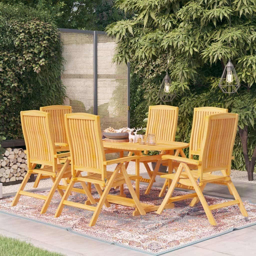 vidaXL GartenEssgruppe »7tlg. GartenEssgruppe Massivholz Teak«, (7