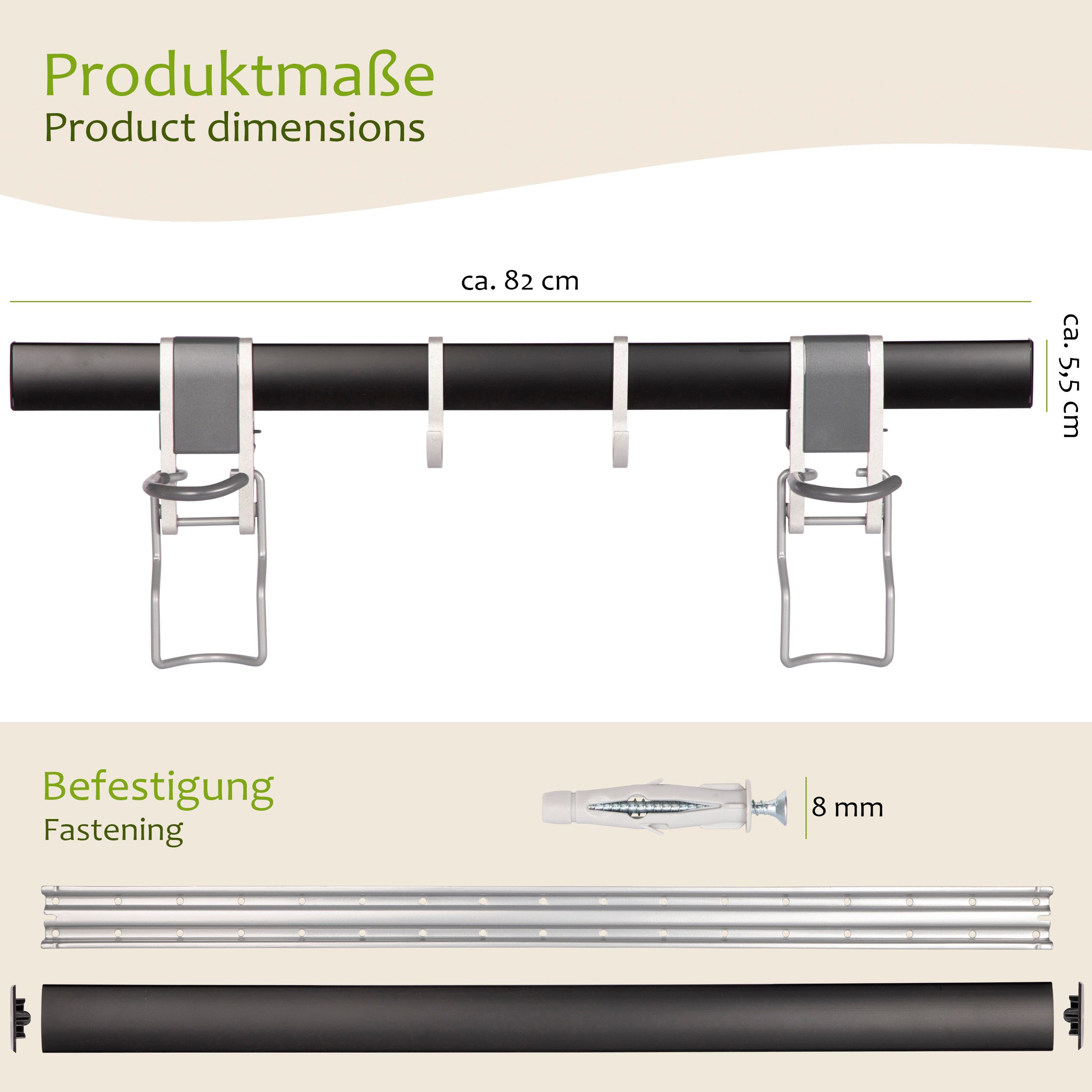 ONVAYA Fahrradwandhalterung ǀ vertikale Aufhängung ǀ platzsparend ǀ mit Kli günstig online kaufen
