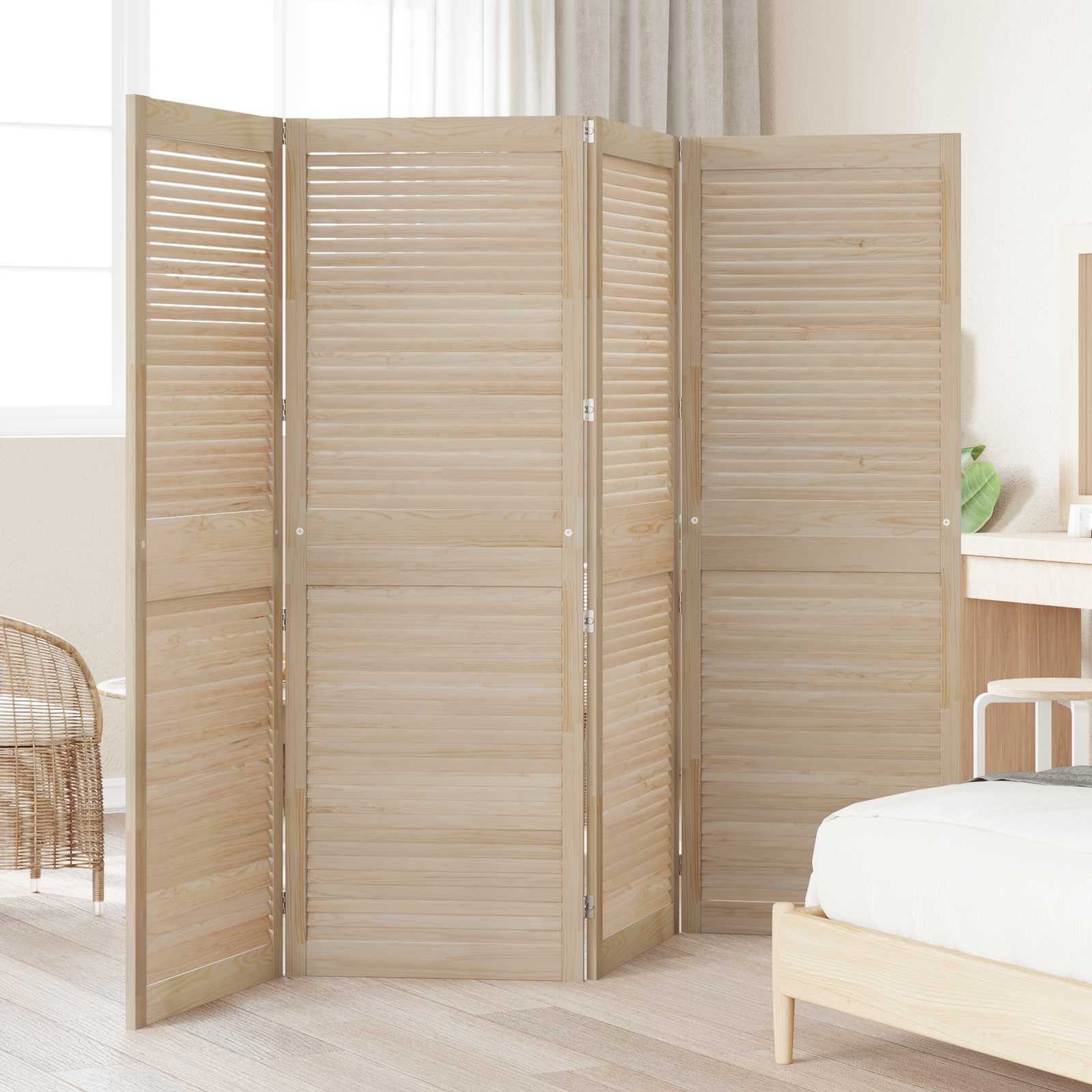 vidaXL Schranktür Schranktür mit Tür 4 Stk. Natur 170 x 2,1 x 59,5 cm (4 St)