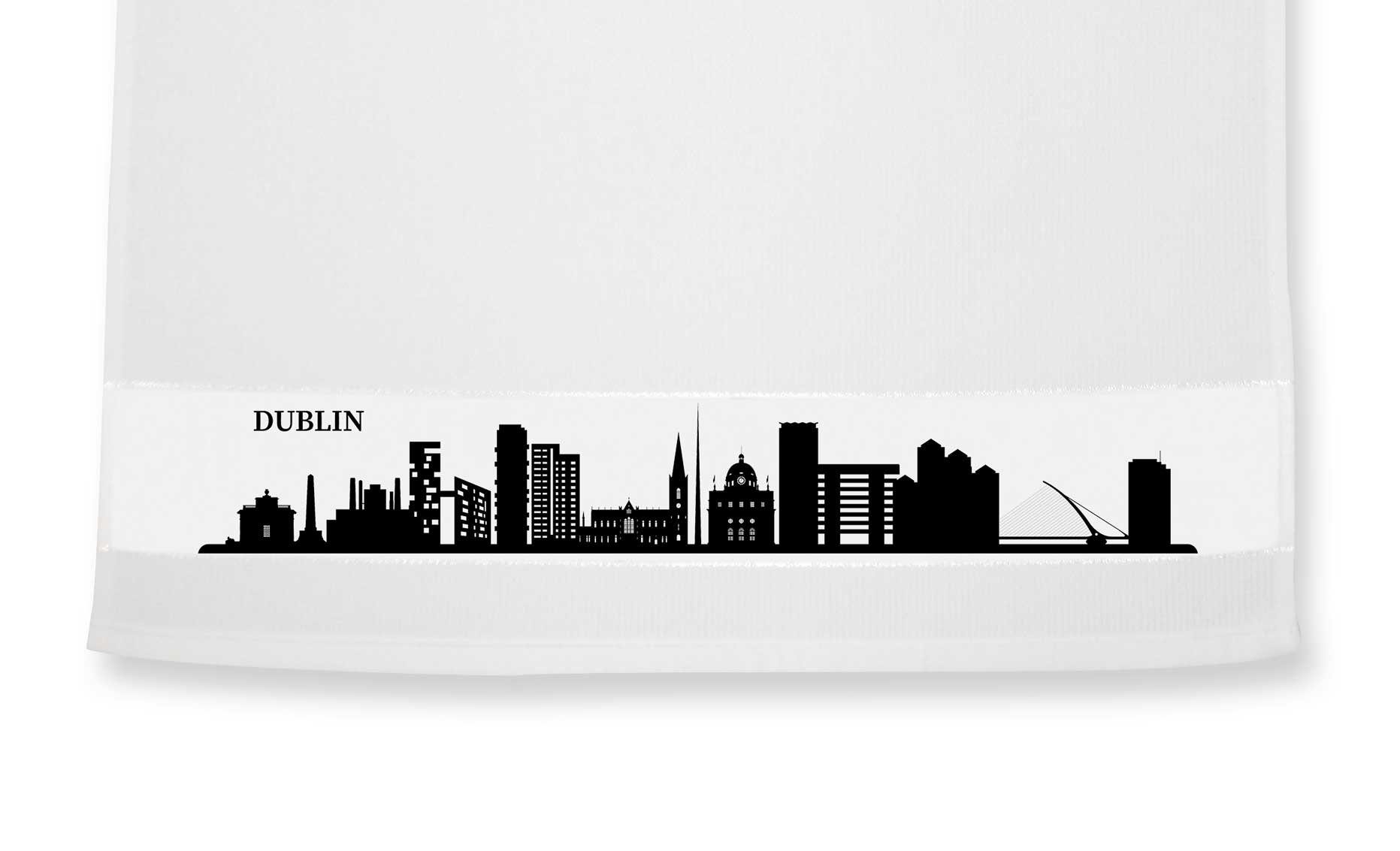 Stadtmeister Dublin die Geschirrtuch Skyline