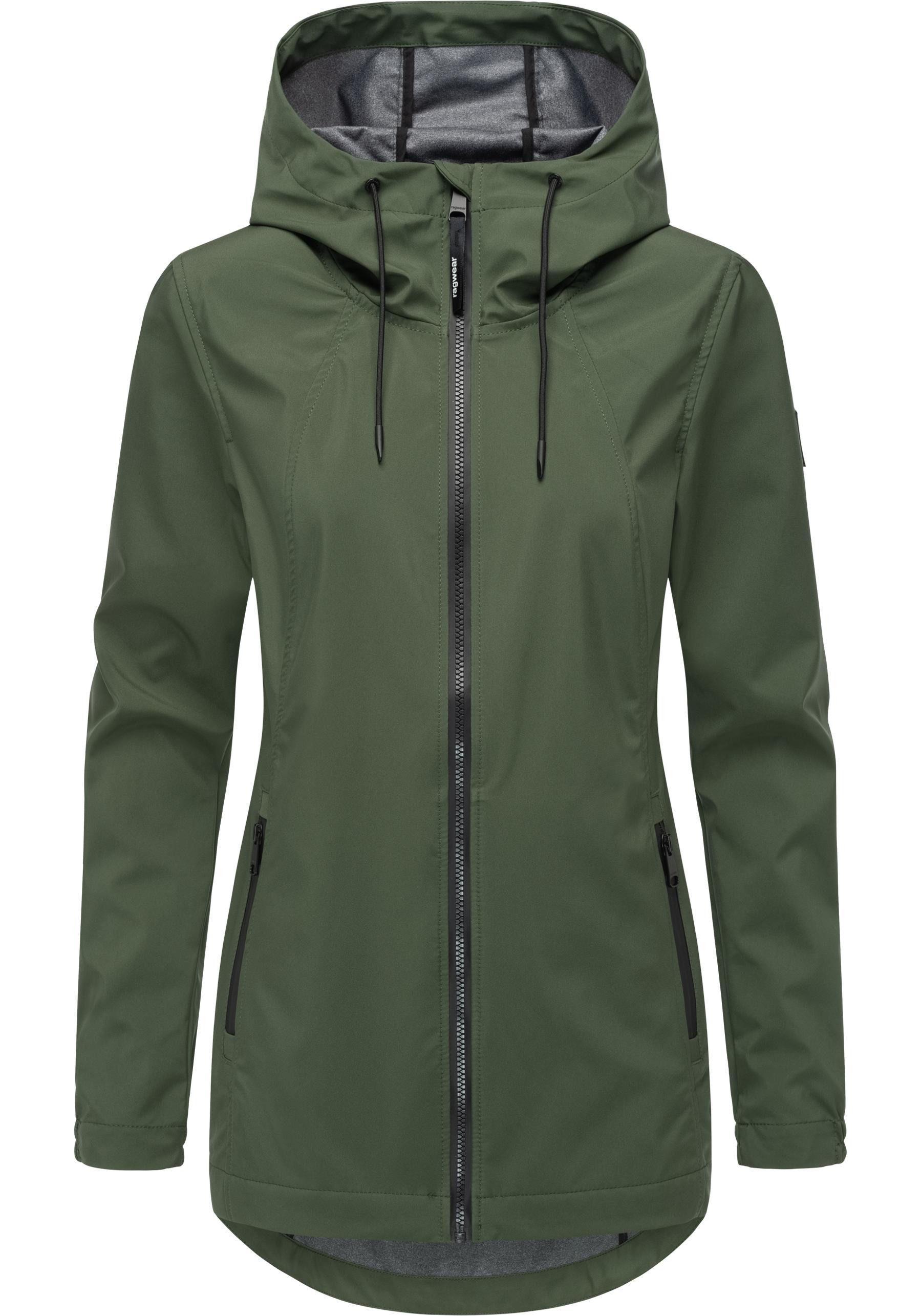 Ragwear Kurzmantel Zuzka Sport Wasserdichter kurzer Übergangsmantel für Damen