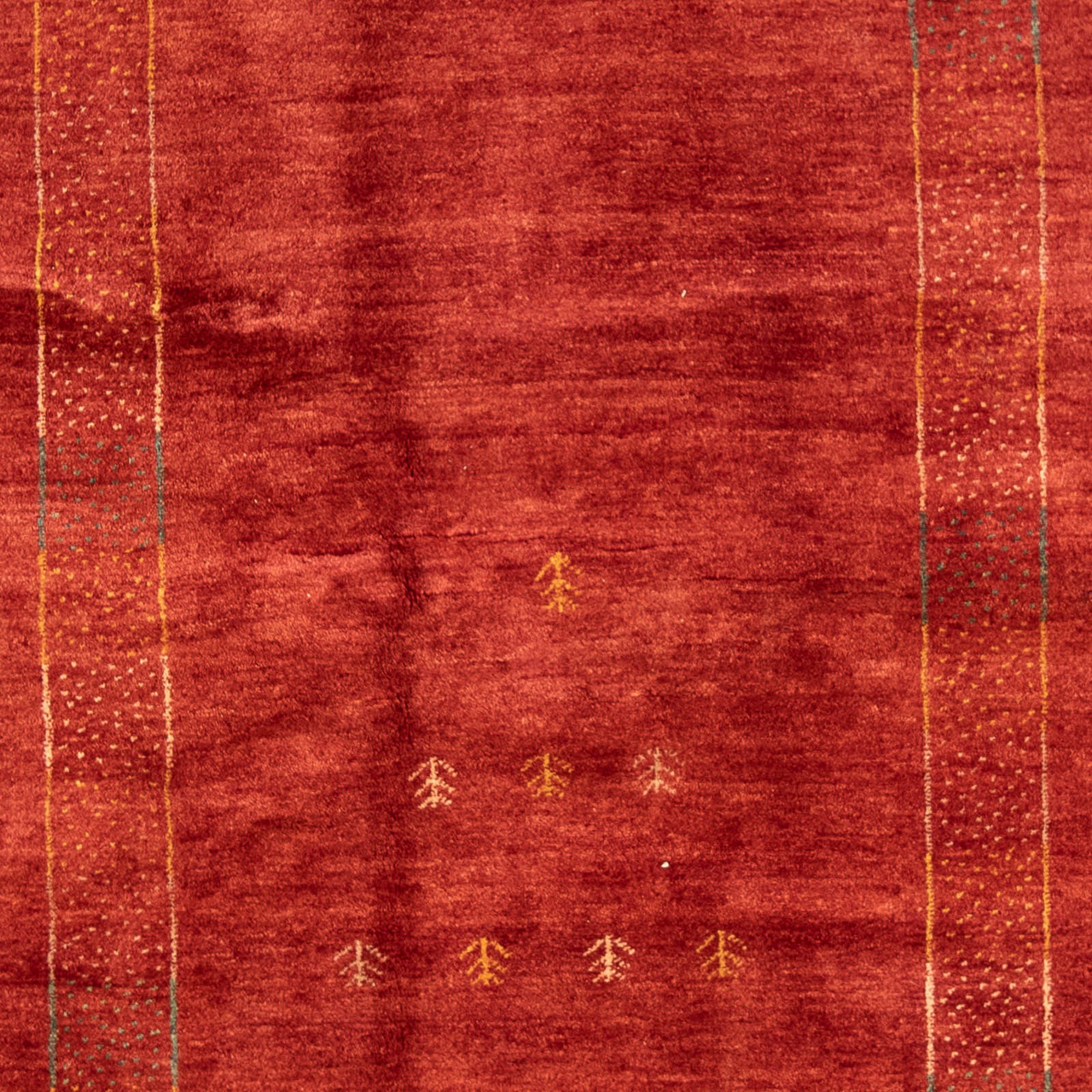 Einzelstück 173 cm - x Höhe: Perser - Zertifikat rechteckig, Handgeknüpft, 229 - mit Gabbeh dunkelrot, Wohnzimmer, Wollteppich 18 morgenland, mm,