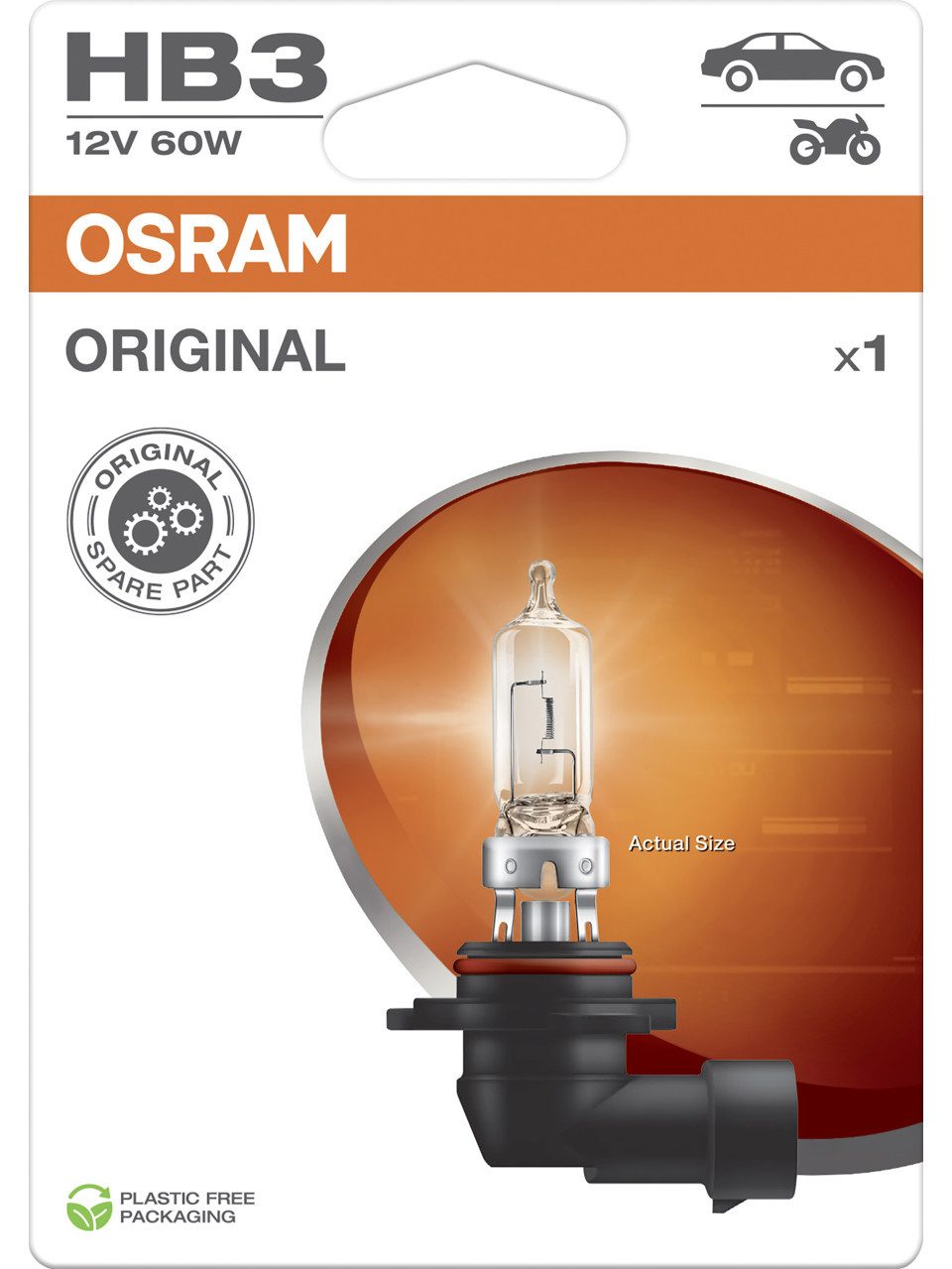 Osram KFZ-Ersatzleuchte Osram Scheinwerferlampe HB3 Original 2.0