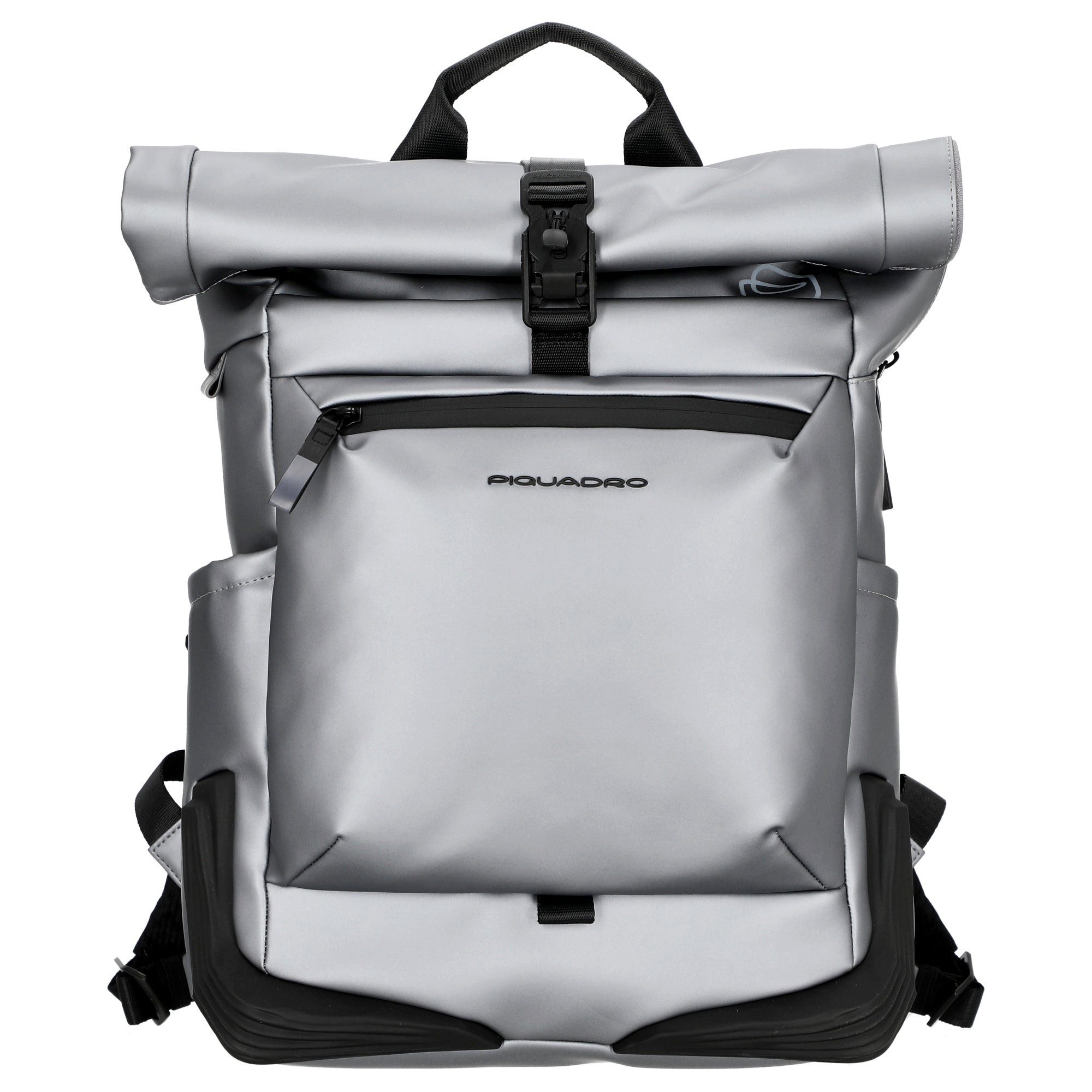 Piquadro Fahrradrucksack Roll Top - Fahrradrucksack 15.6" 47 cm (silber/schwarz)