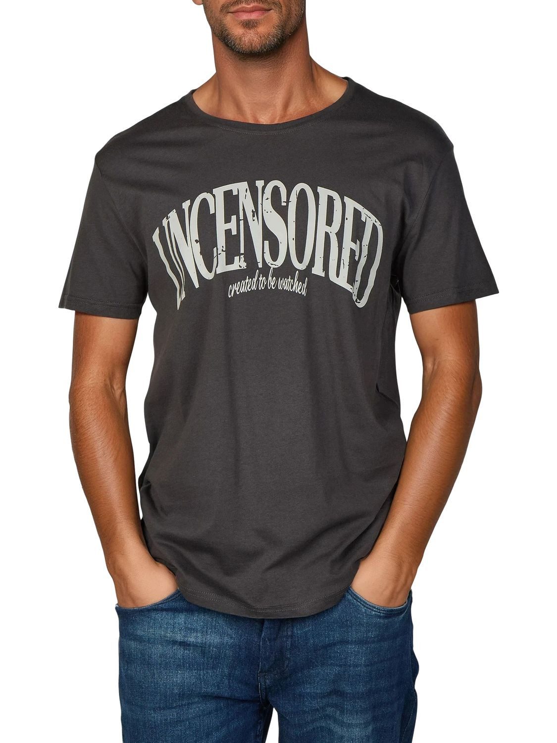 riverso T-Shirt Herren Printshirt RIVLeon Regular Fit (4-tlg) Kurzarm Tee Shirt mit Rundhalsausschnitt aus 100% Baumwolle