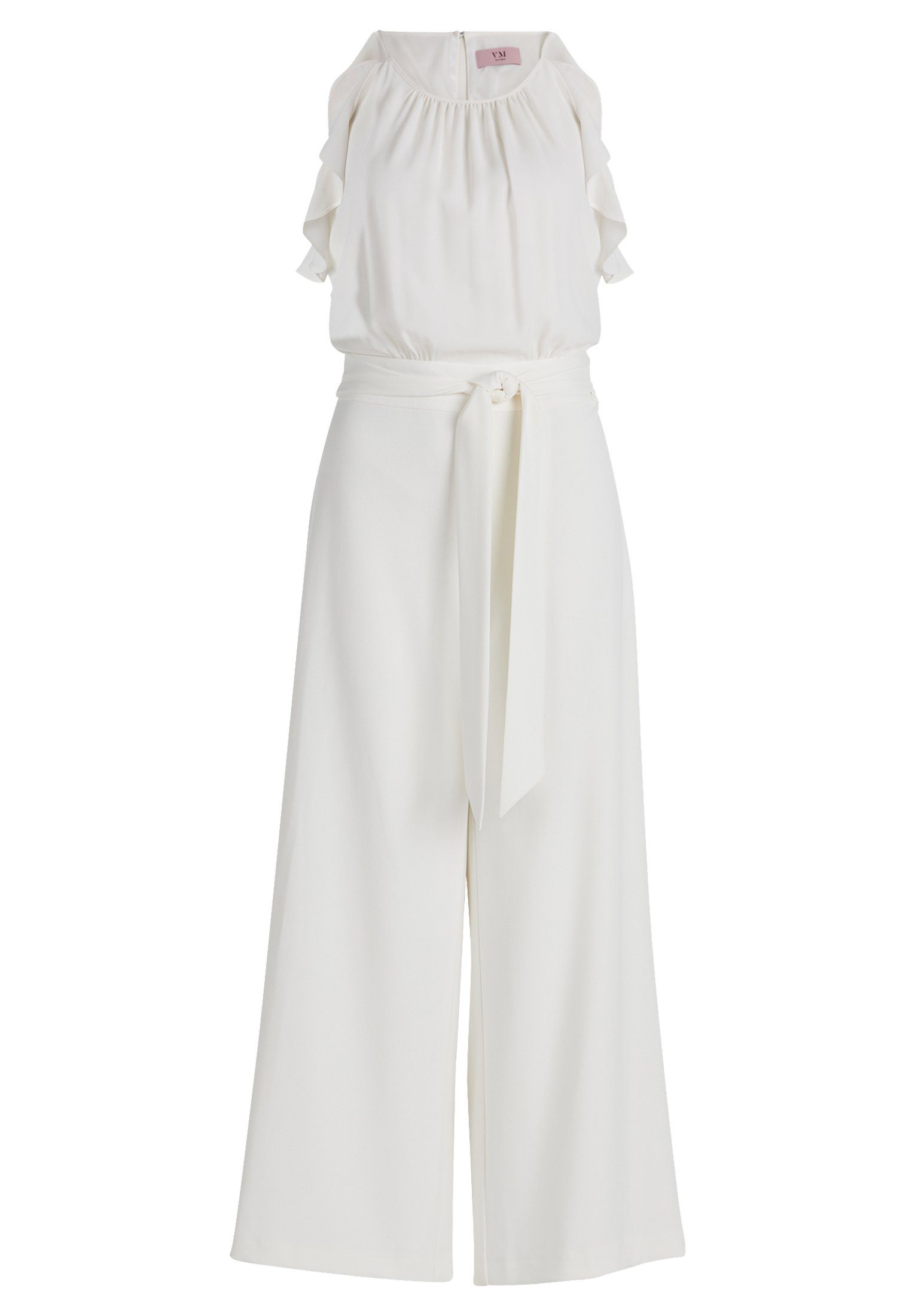 Vera Mont Jumpsuit mit Volant (1-tlg) Rohweiß Bindeband