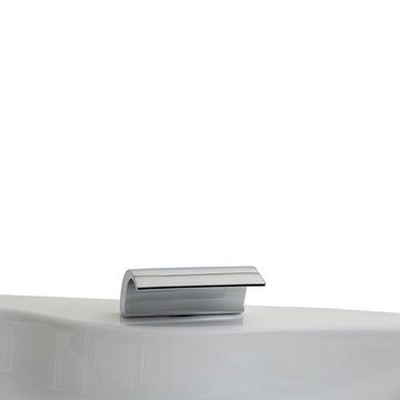 Basera® Badewanne Eck-Badewanne Nendo 149 x 149 cm, (Komplett-Set), mit Wasserfall, LED und Kopfstützen