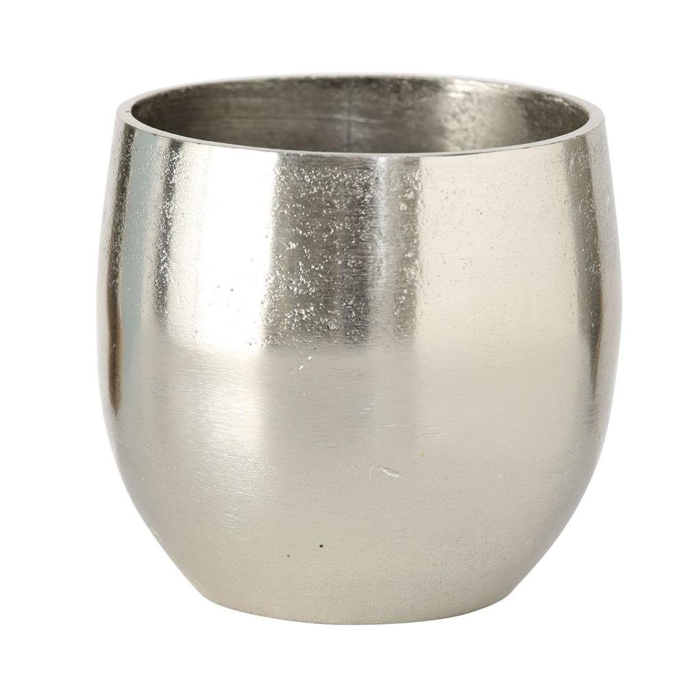 BOLTZE Blumentopf Flaire (2 St), Silber Pflanztopf Dekotopf aus Aluminium