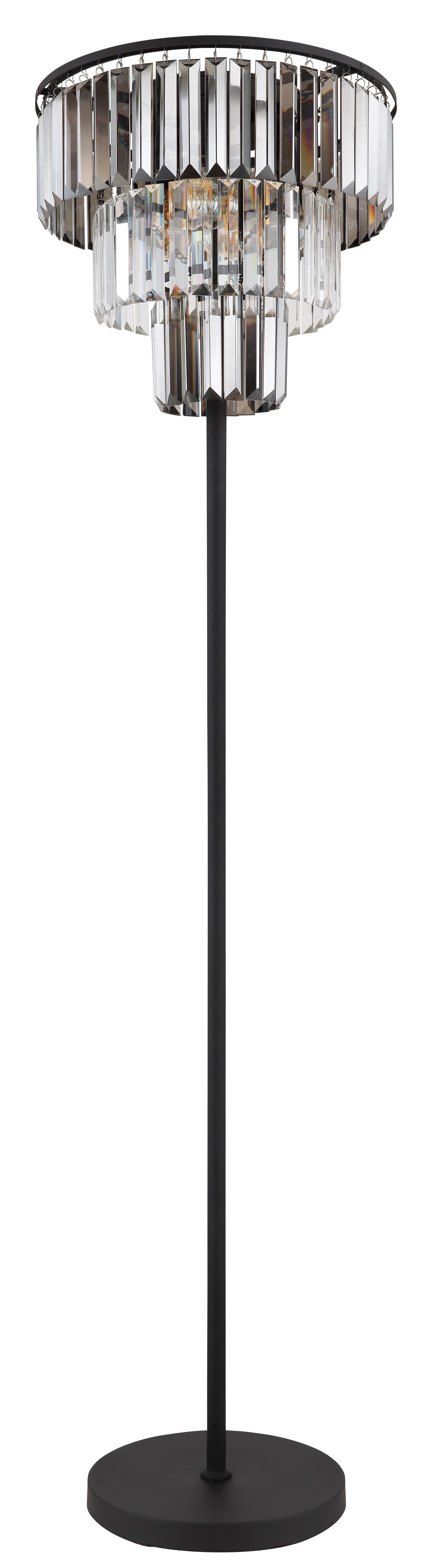 GLOBO LIGHTING Stehlampe NAXIS, ohne Leuchtmittel, Kristalllampe, Glaskrist günstig online kaufen