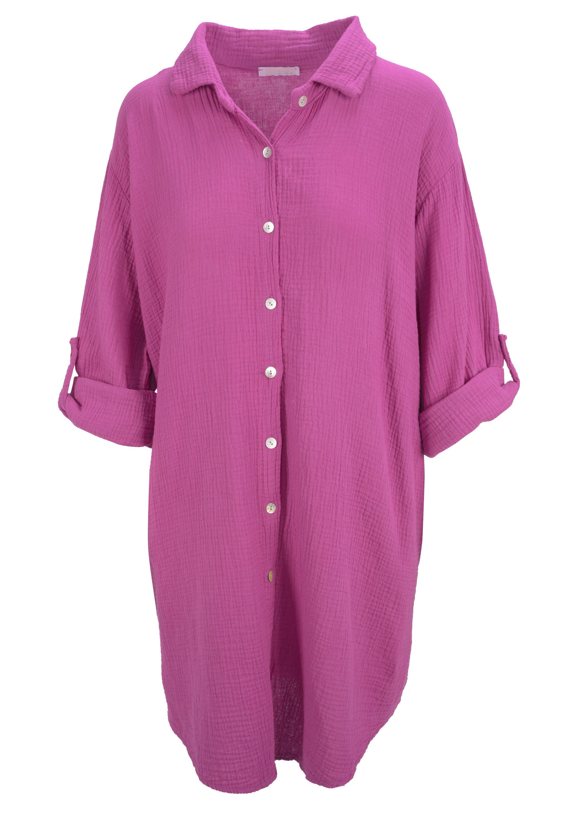 Seasons of April Hemdbluse Oversized Musselinbluse günstig online kaufen