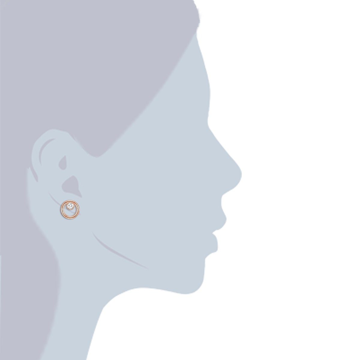 Rafaela Donata Paar Ohrstecker roségold, aus Sterling Silber