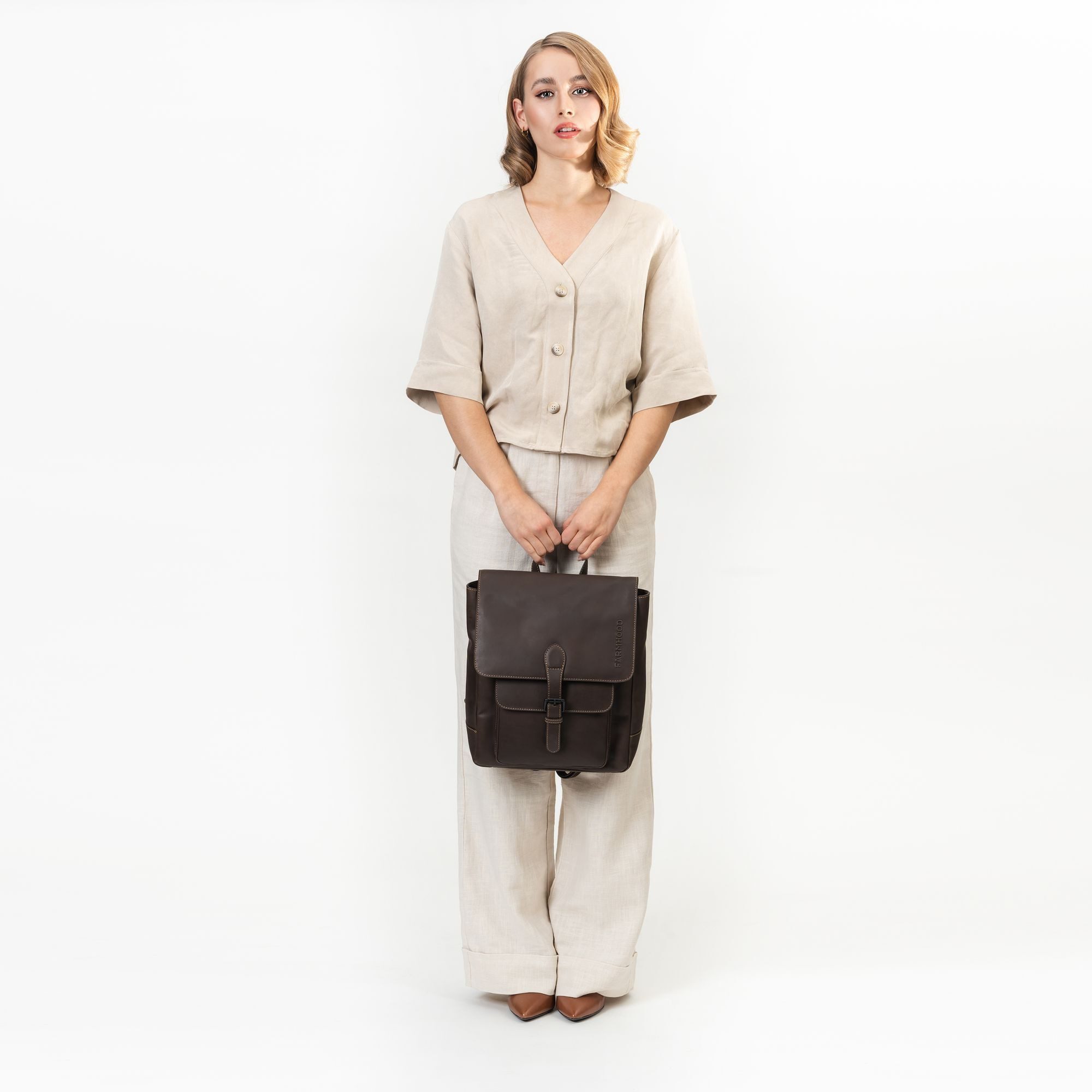 Farmhood Cityrucksack Nashville, Leder günstig online kaufen