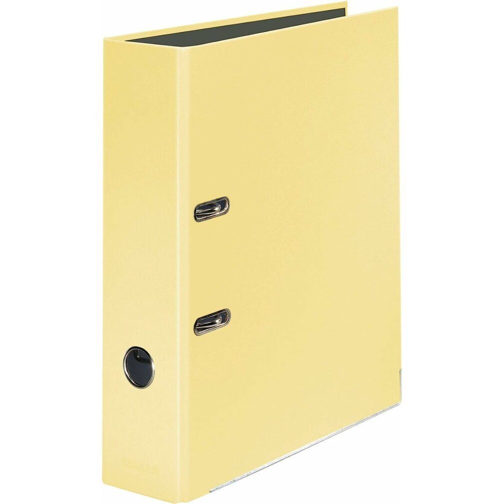 Falken Aktenordner Pastell Color Ordner Vanille Gelb Karton 8,0 cm DIN A4