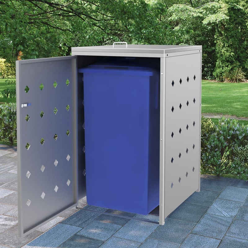 vidaXL Mülltonnenbox Mülltonnenbox für 1 Tonne 240 L Edelstahl