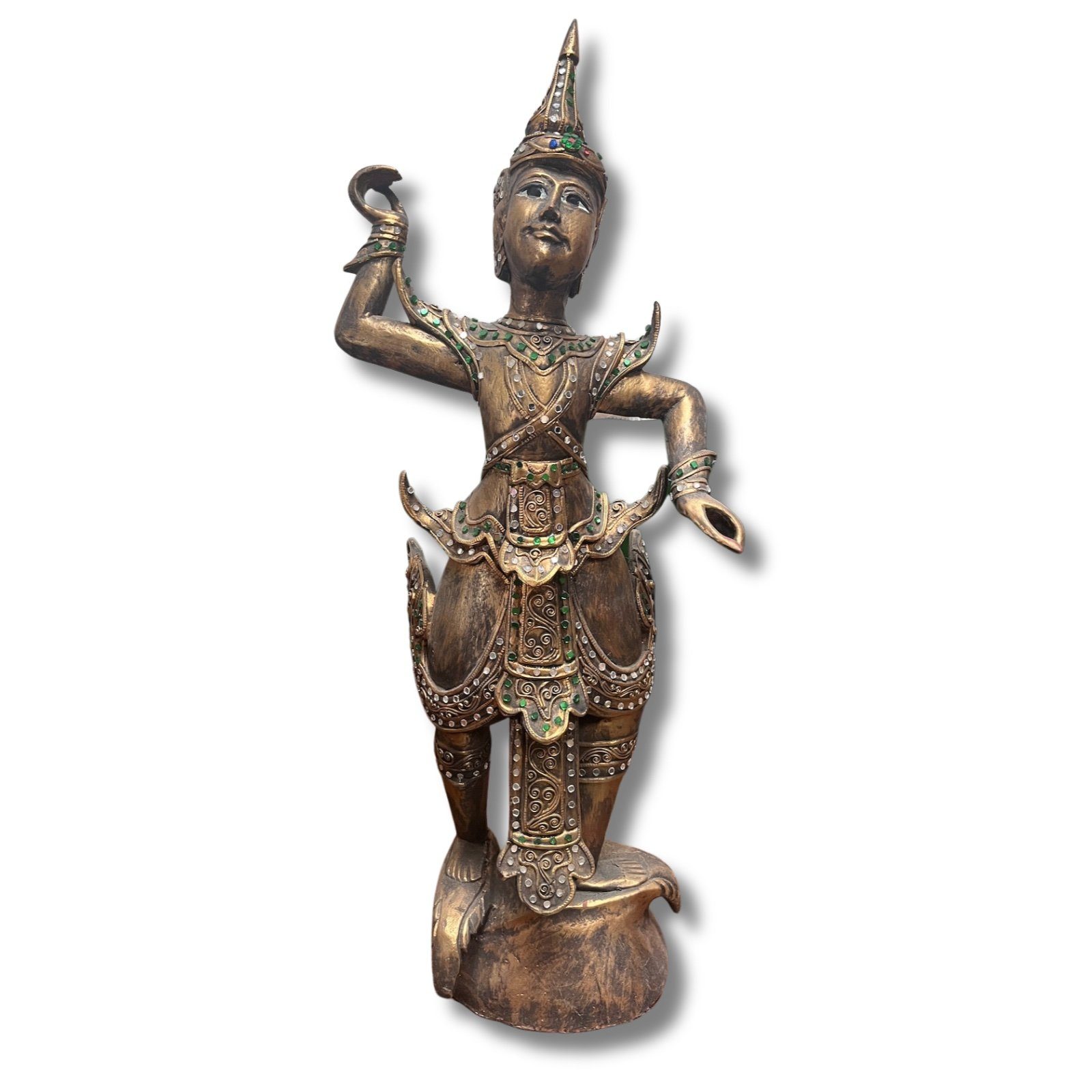 Holz Asien 63cm LifeStyle Thailändischer Buddhafigur Skulptur Tempeltänzer