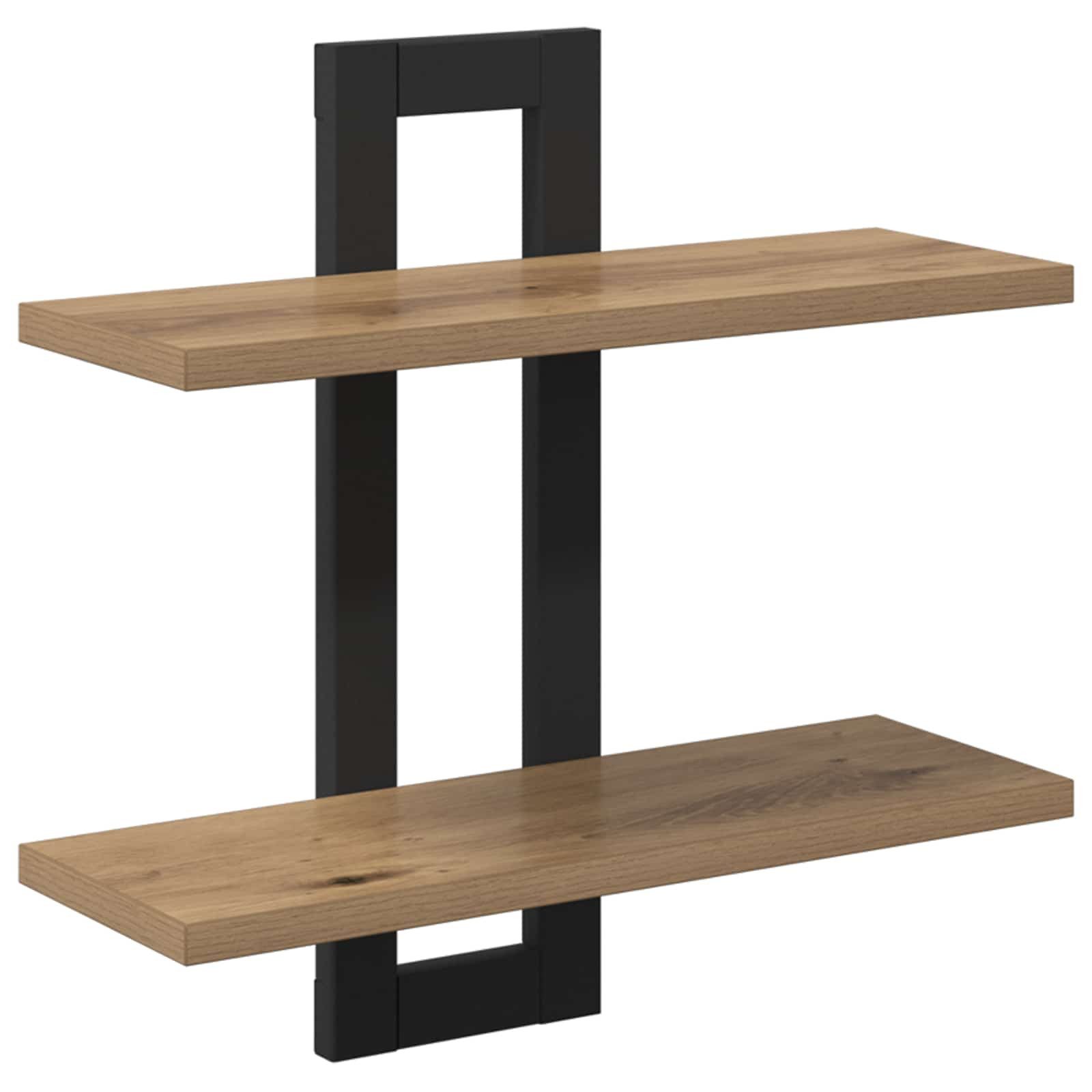 vidaXL Regal Schweberegale Artisan-Eiche 40 x 15 x 40 cm Holzwerkstoff, 1-tlg.