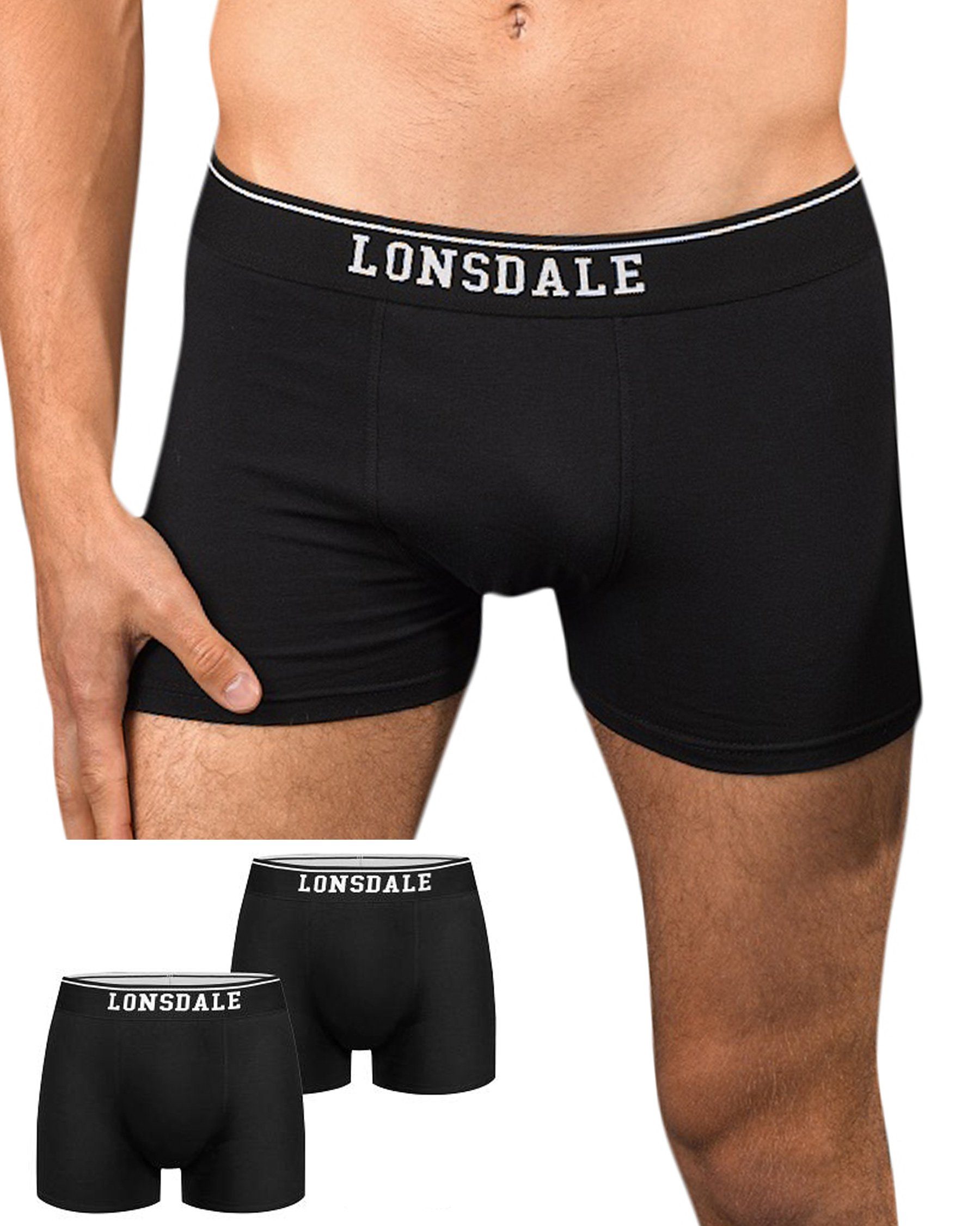 Lonsdale Боксерські чоловічі труси, боксерки Lonsdale Боксерські чоловічі труси, боксерки Oxfordshire im Doppelpack