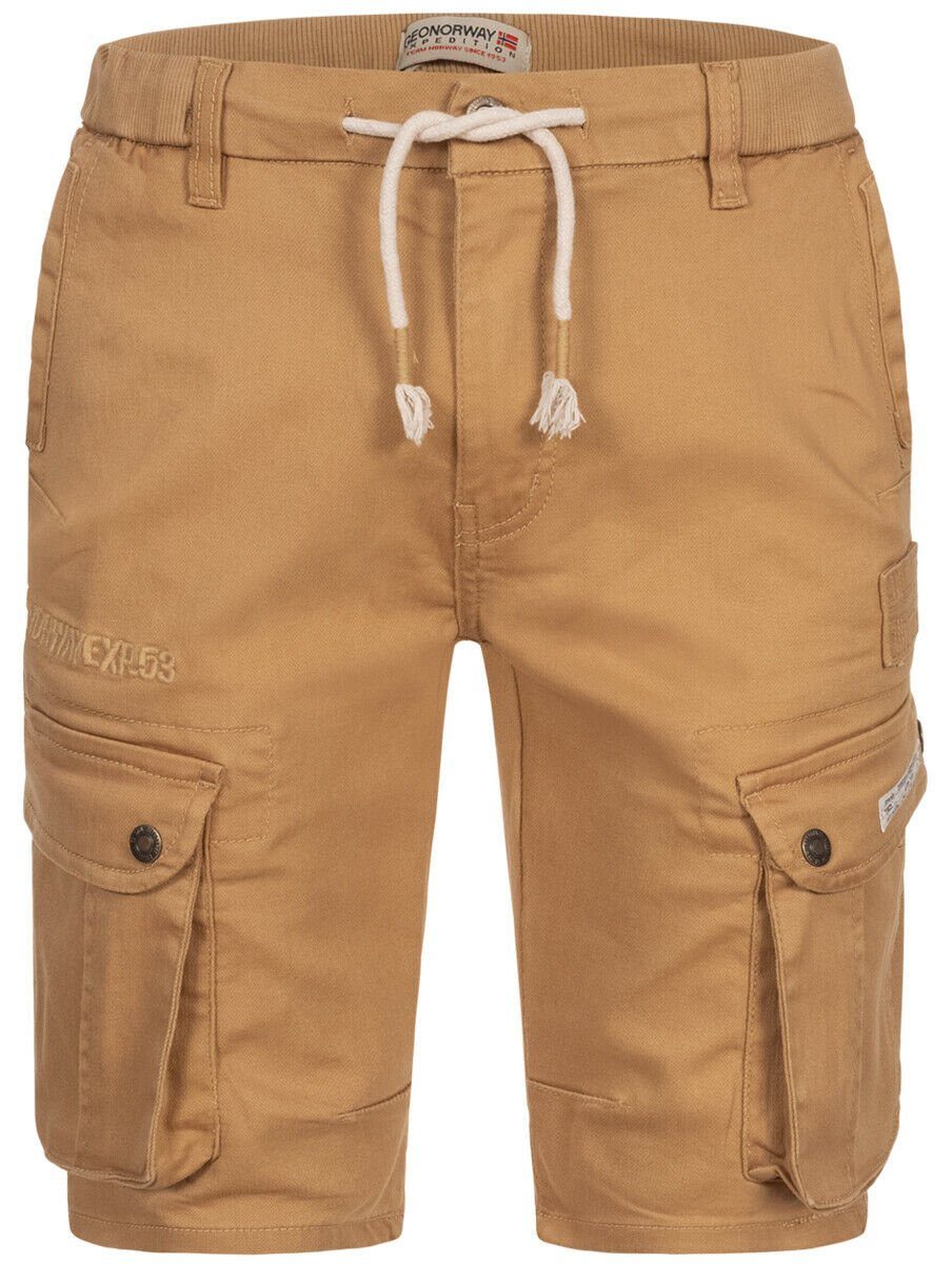 Knielang Cargo Shorts Kurze Shorts Palombo-Beige Short Bermuda Sommer Geographical Norway Hose Herren