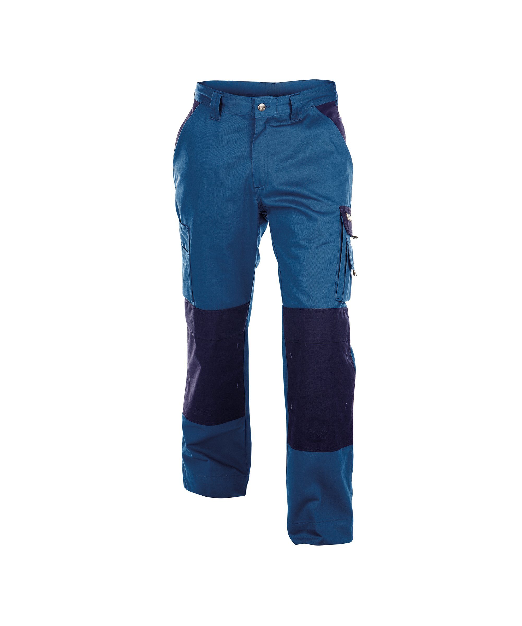 Dassy Arbeitshose Zweifarbige Arbeitshose mit Kniepolstertaschen Boston (1-tlg) kornblau/dunkelblau