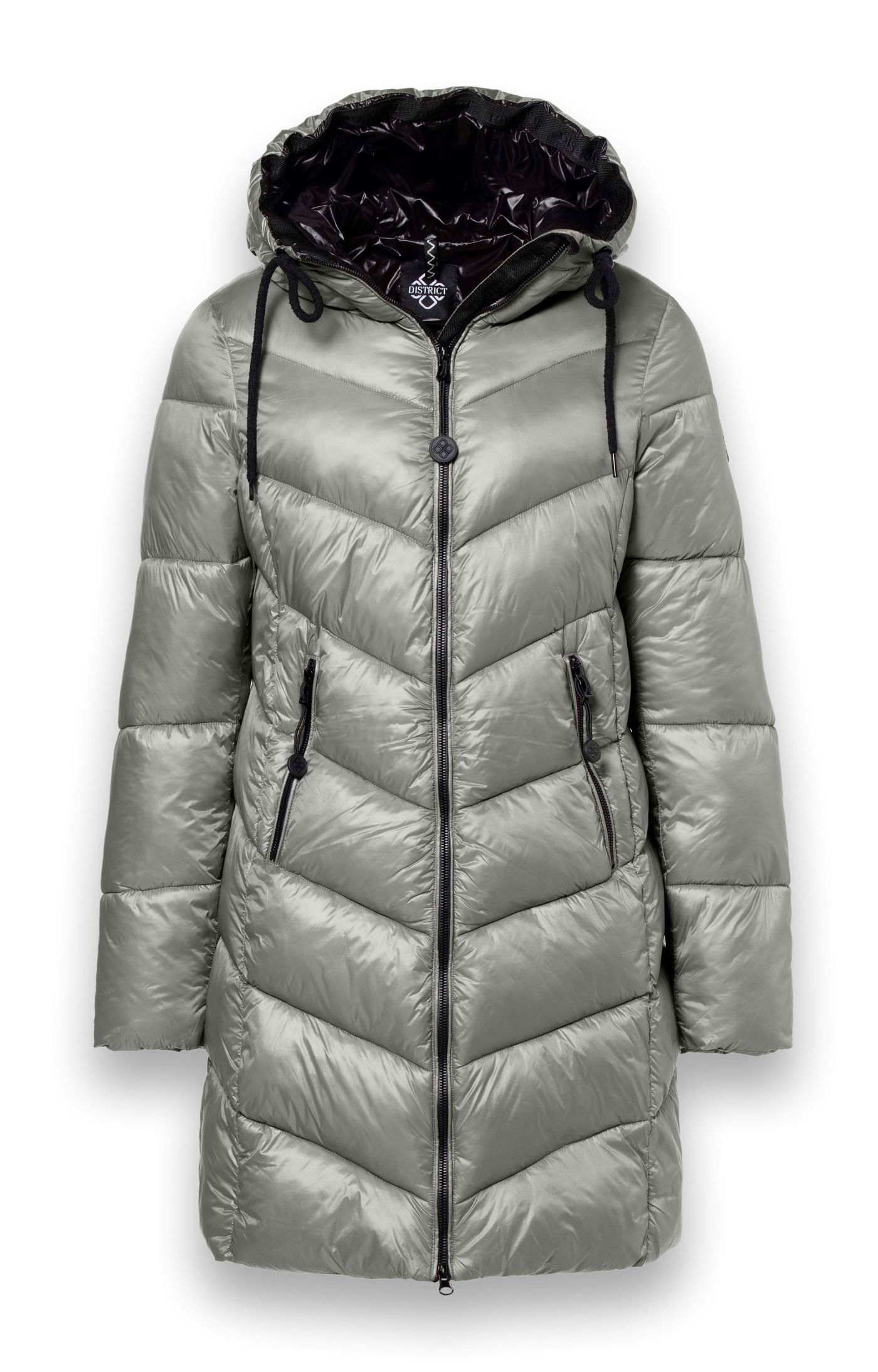 District Wintermantel Sapporo (mit Kapuze, wasserabweisend) silber Damen