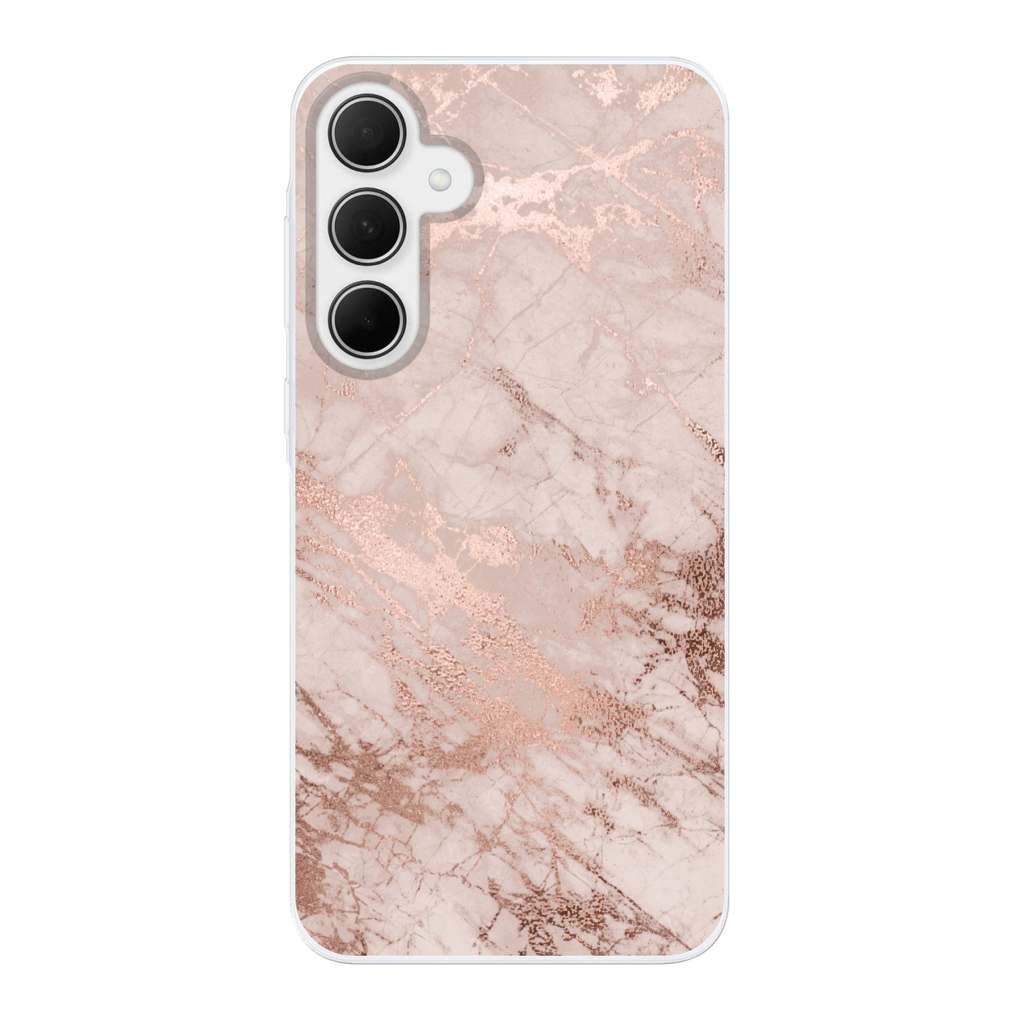 MuchoWow Handyhülle für Samsung Galaxy A35 5G Marmor - Rosa - Luxus - Marmoroptik - Glitze, Smartphone-Bumper, Print, Handy Schutzhülle Dünn