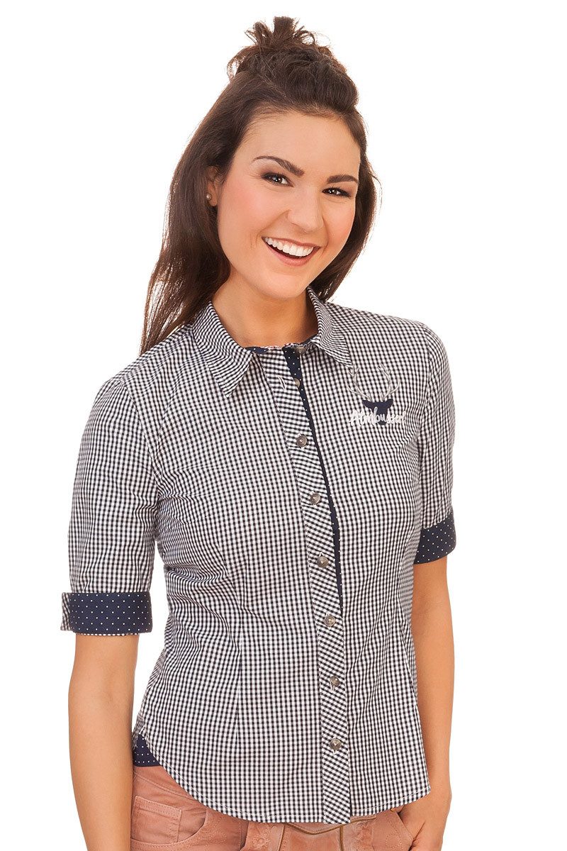 MarJo Trachtenbluse Trachtenbluse - FREDA-DANELLA - rot, navy günstig online kaufen