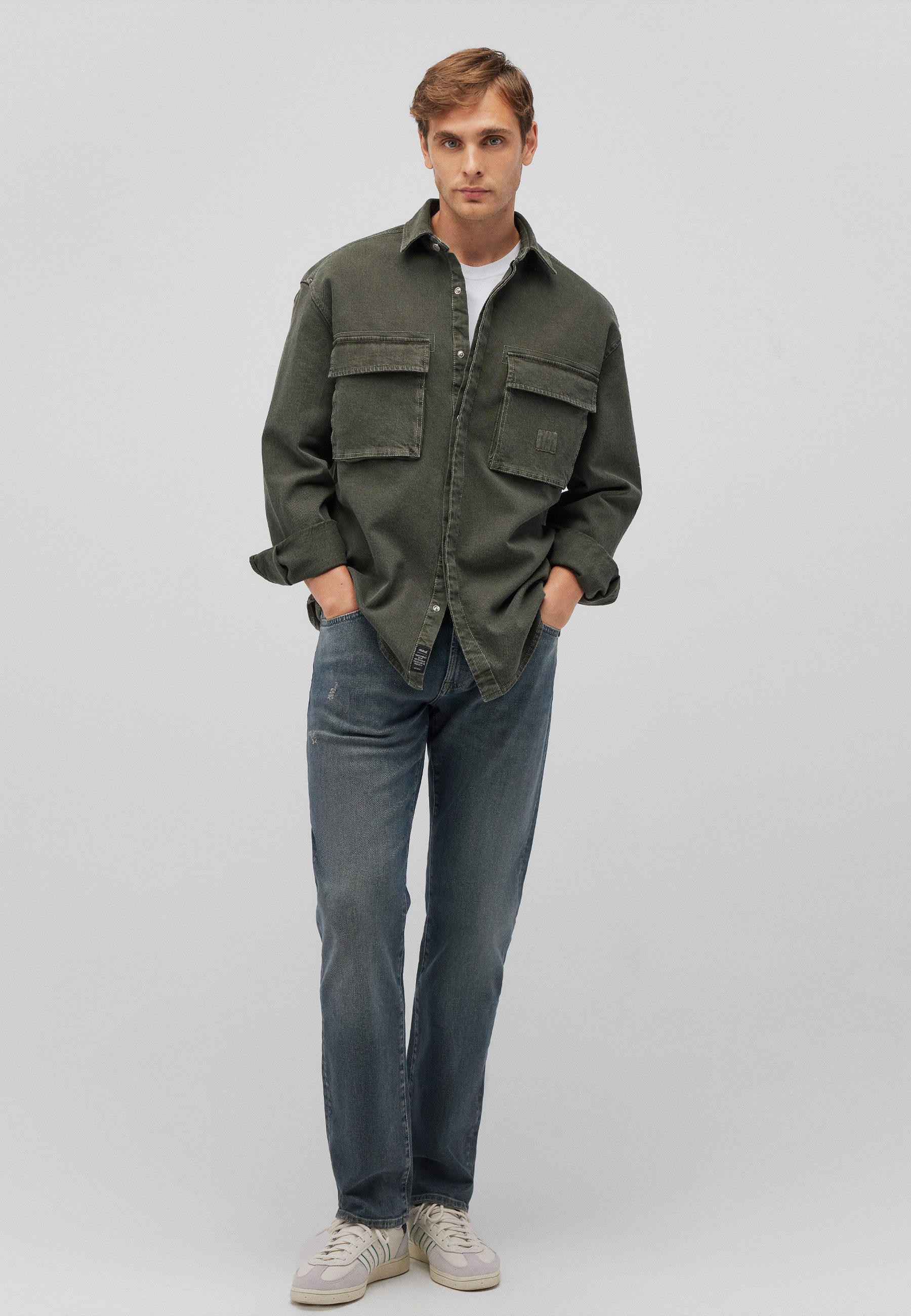 Mavi Langarmshirt TWO POCKET SHIRT Overshirt aus Denim