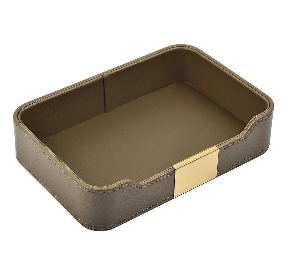 AFKSMILE Dekotablett Lederschale Schlüsselschale Aufbewahrung Schlüsselablage Organizer, Ablage Tablett Schale für Schlüssel, Flur zu halten Schmuck, Uhren