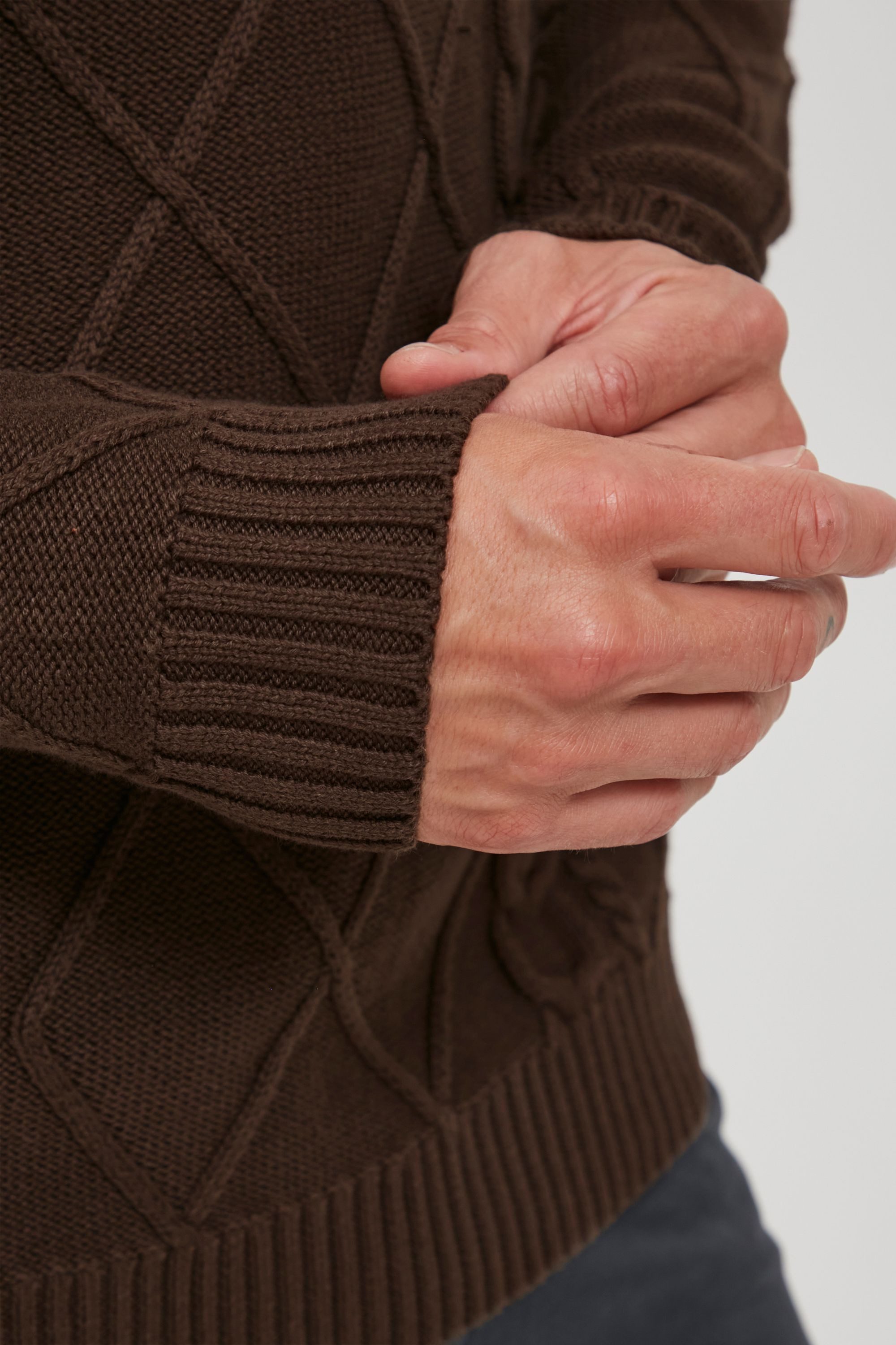 !Solid Strickpullover SDTerence Toller Rollkragenpullover mit Strukturmuster