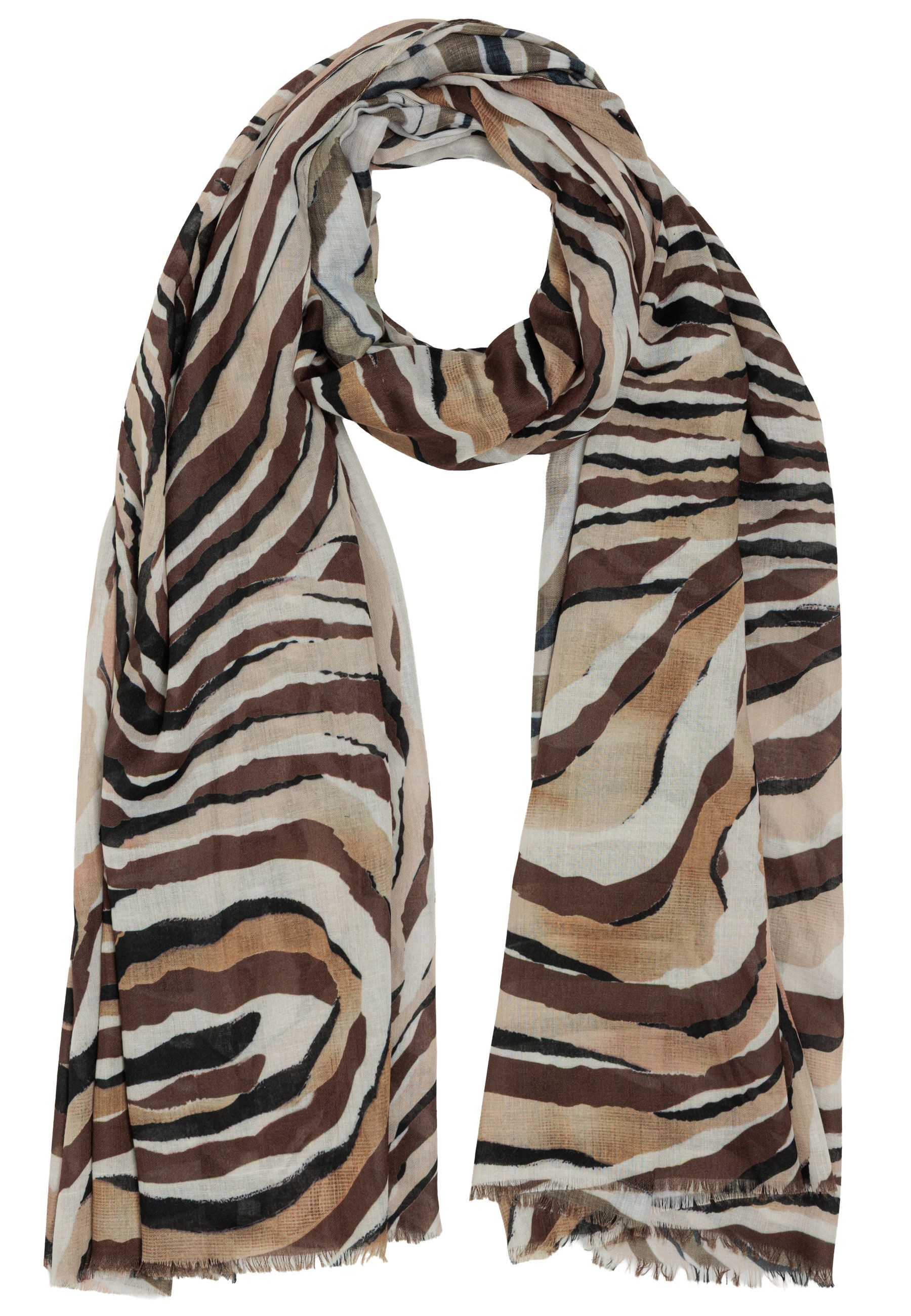 Caspar Modeschal Luftig warmer Damen Schal Halstuch mit Zebra Motiv - SC554 günstig online kaufen
