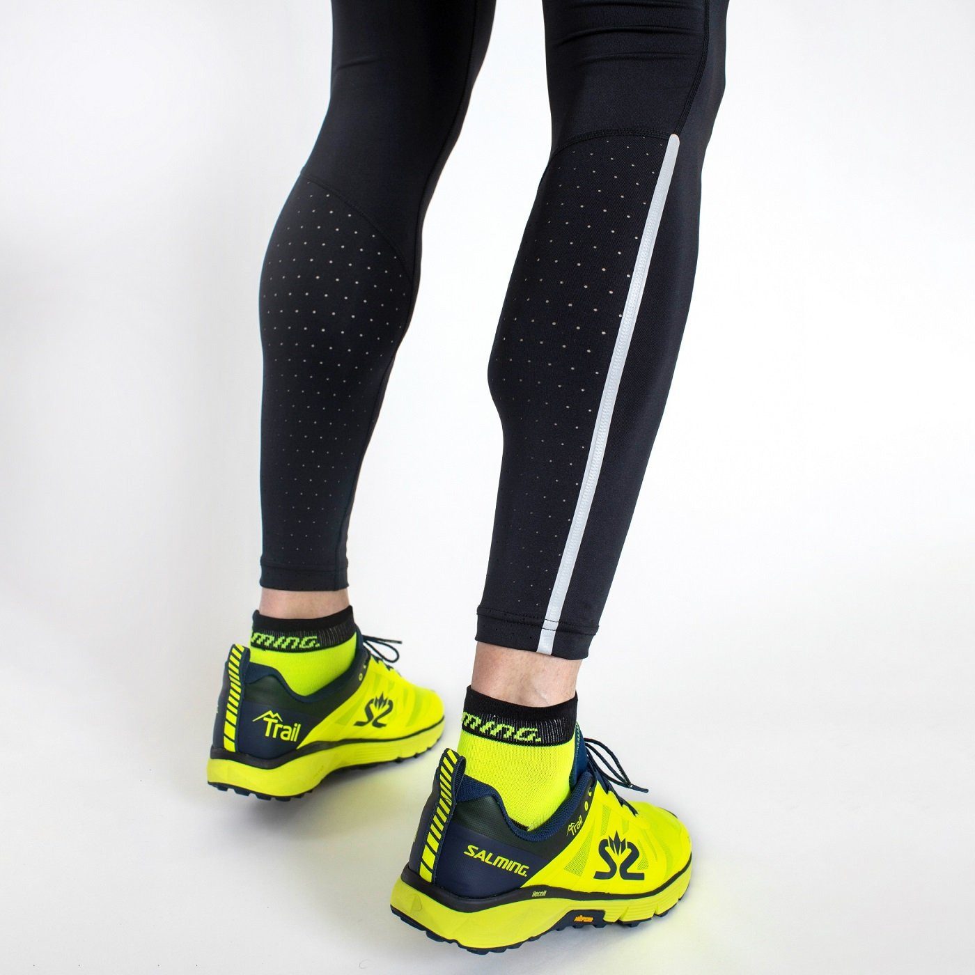 SALMING Laufhose Björkliden Tights (enganliegend) asphaltgrau Herren