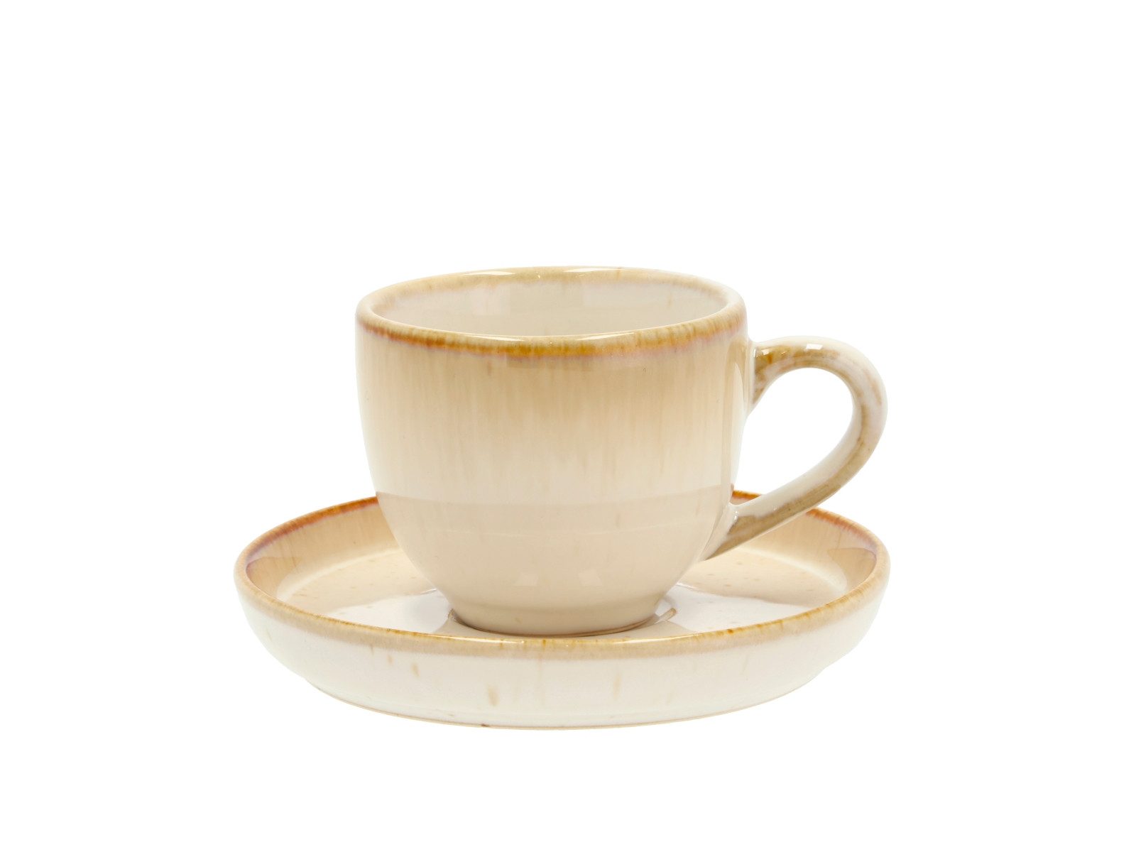 Bitz Espressotasse Espressotasse mit Untertasse cream/cream 0,07 l, Steinzeug, Espressotasse mit Untertasse 7 clCreme